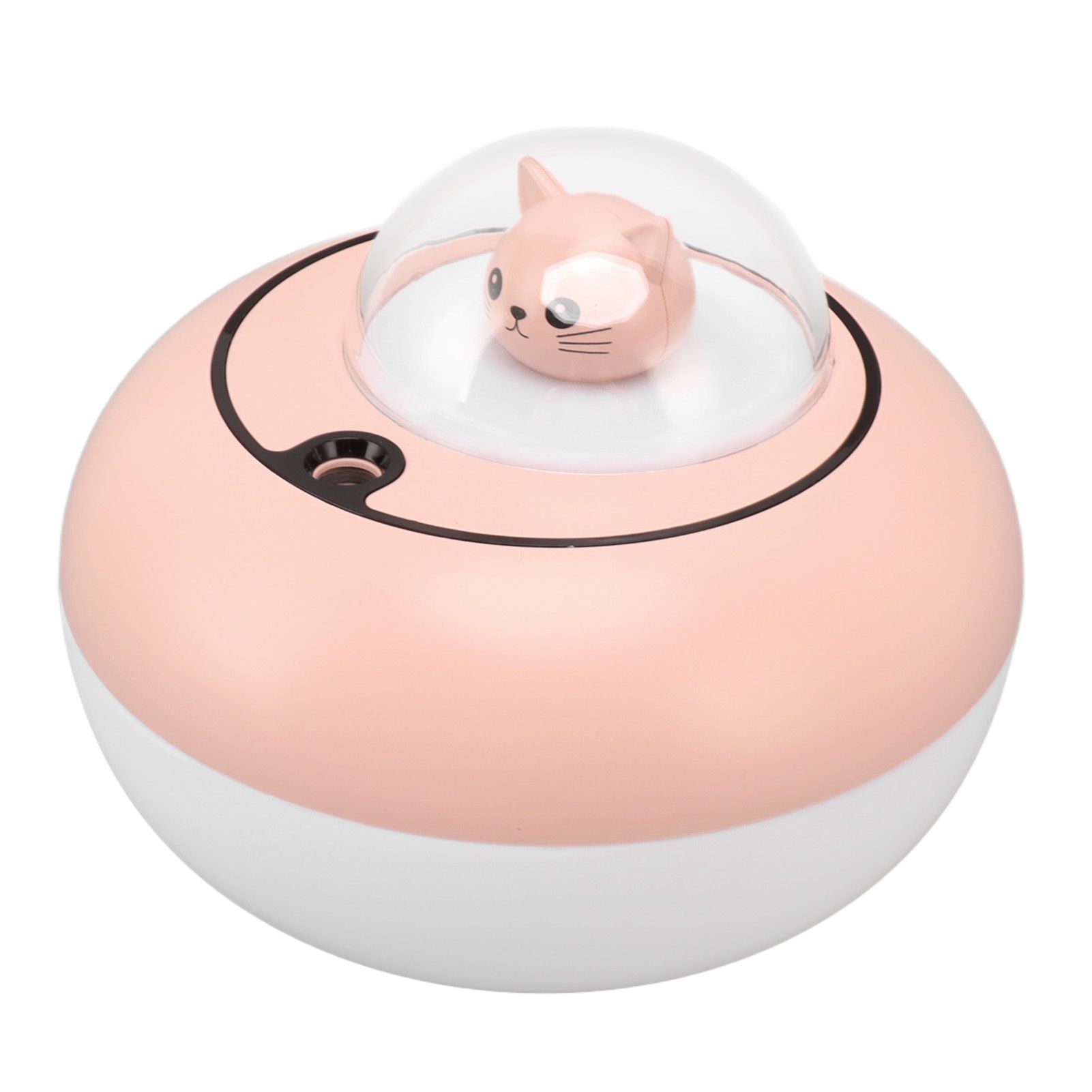 Mini Humidifier Cute Cat Sculpture Portable Quiet Desktop Air Humidifier for Home Office USB Plug in Pink - Image 4