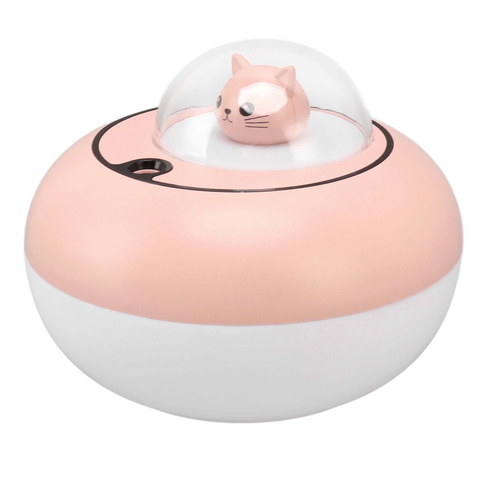 Mini Humidifier Cute Cat Sculpture Portable Quiet Desktop Air Humidifier for Home Office USB Plug in Pink - Image 5