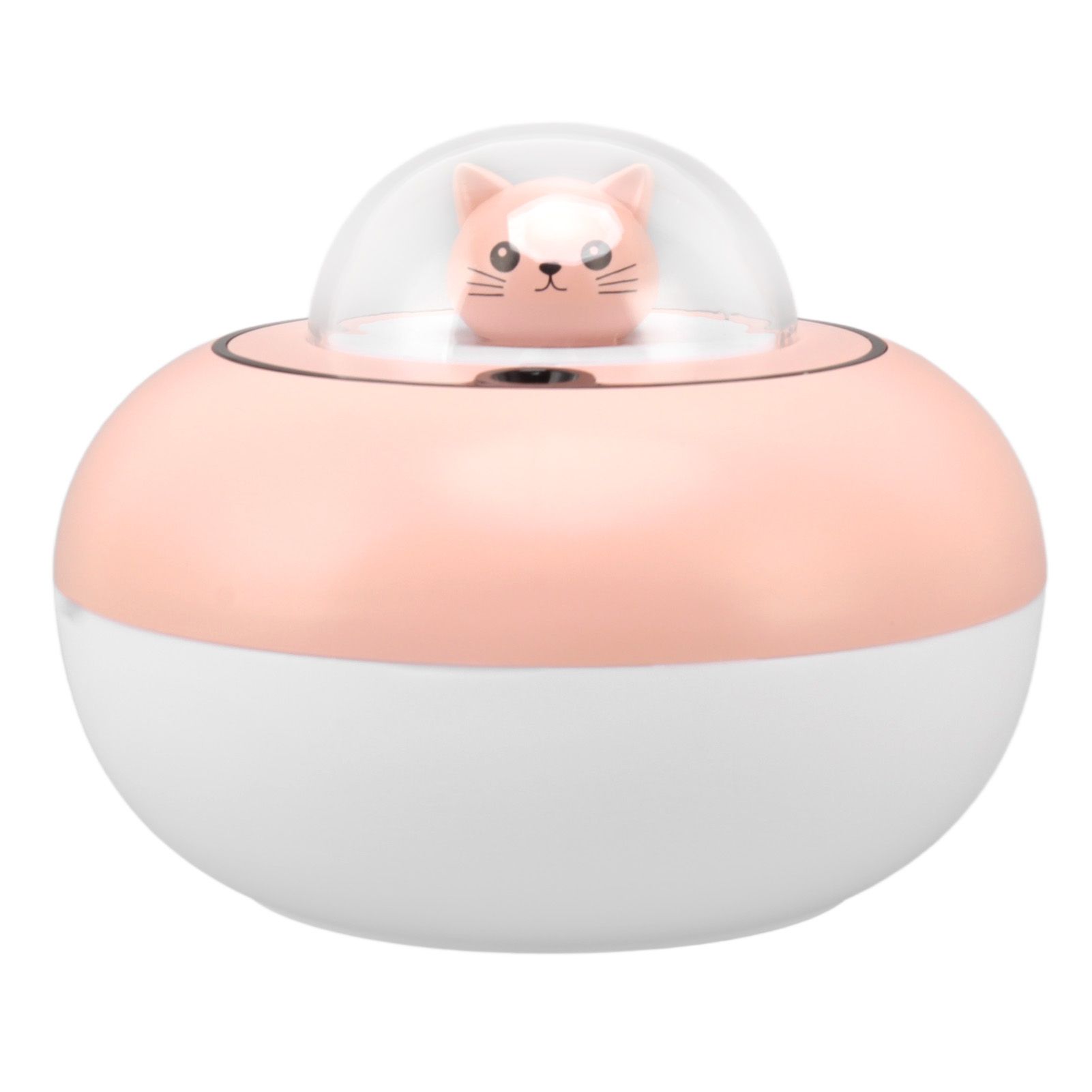 Mini Humidifier Cute Cat Sculpture Portable Quiet Desktop Air Humidifier for Home Office USB Plug in Pink - Image 6
