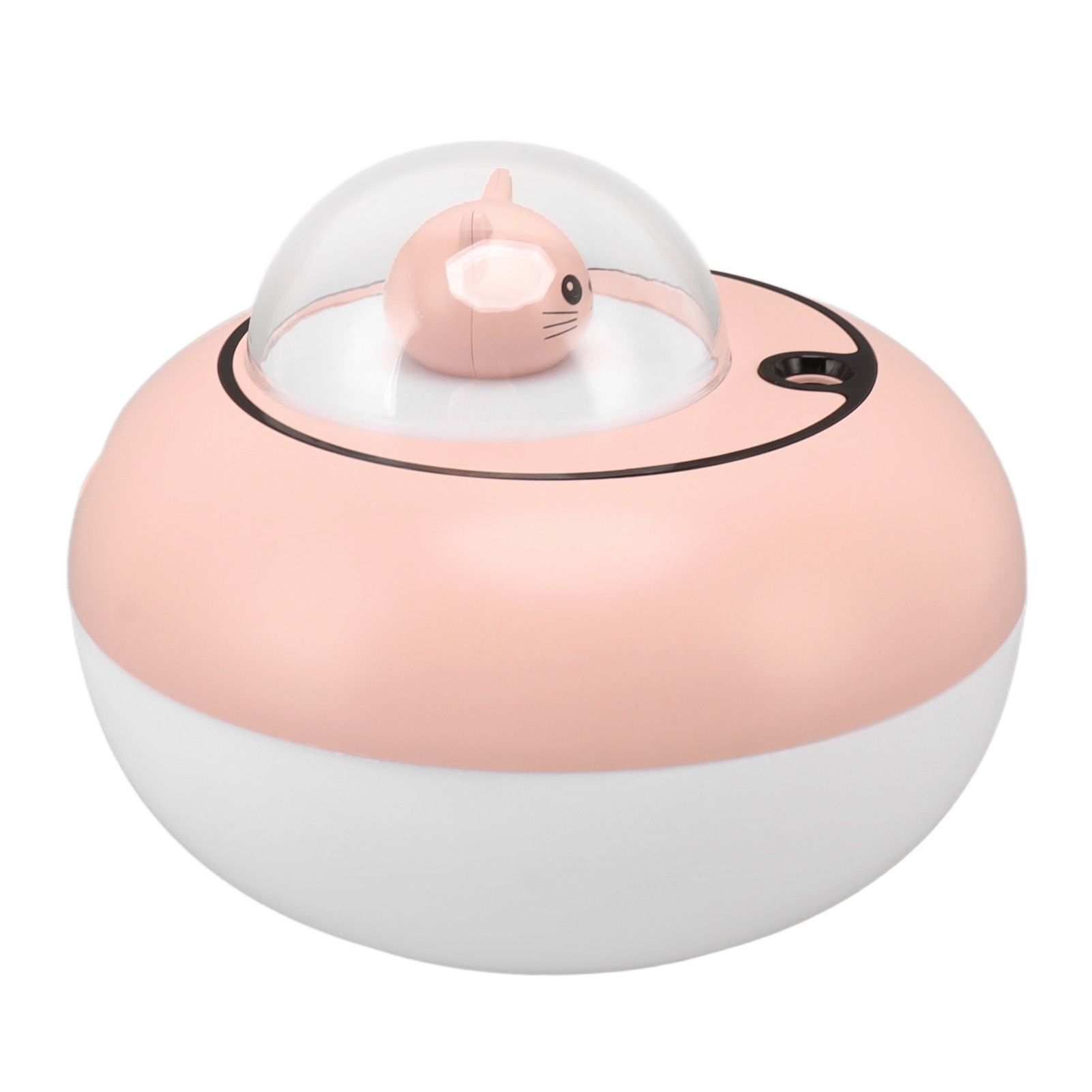 Mini Humidifier Cute Cat Sculpture Portable Quiet Desktop Air Humidifier for Home Office USB Plug in Pink - Image 7