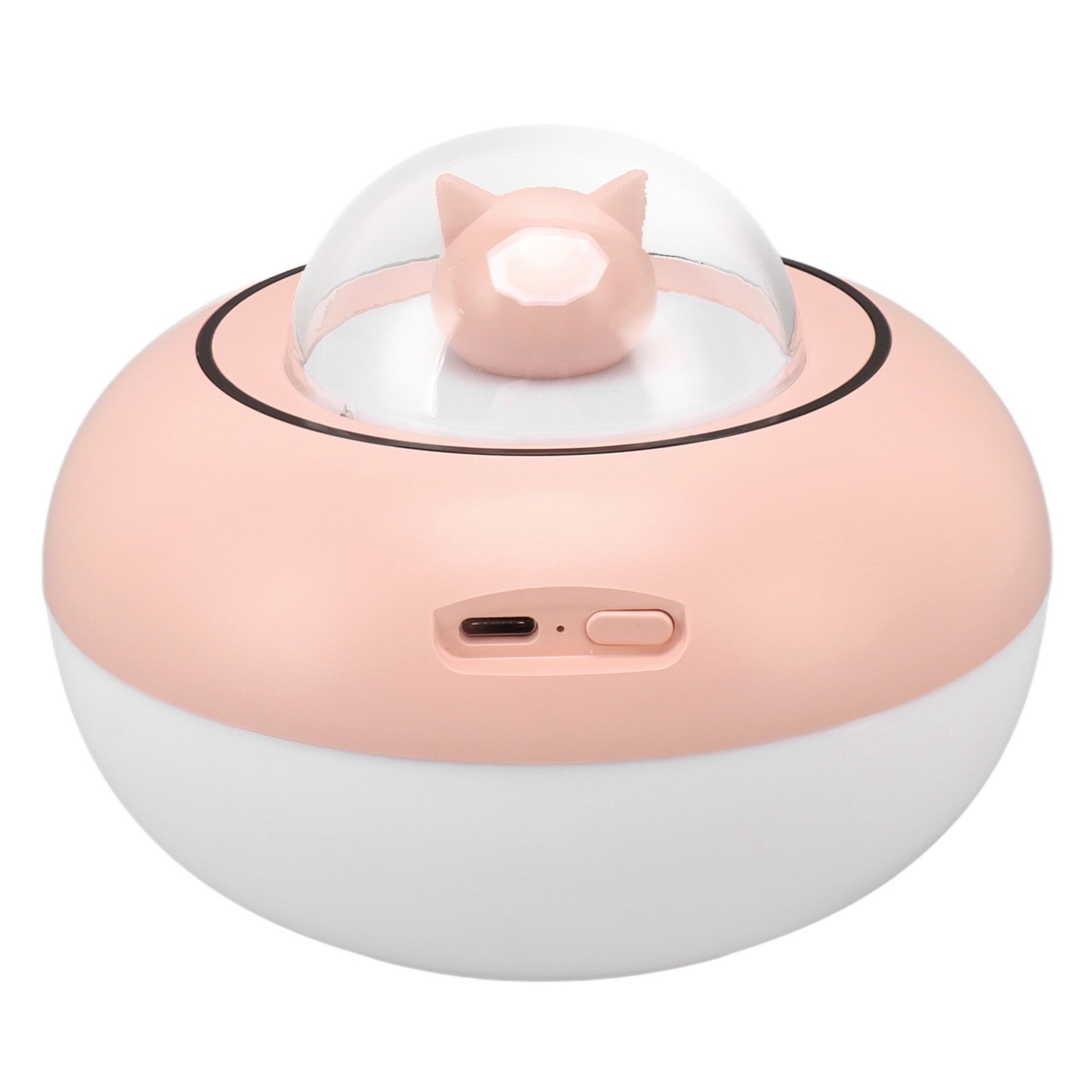 Mini Humidifier Cute Cat Sculpture Portable Quiet Desktop Air Humidifier for Home Office USB Plug in Pink - Image 8