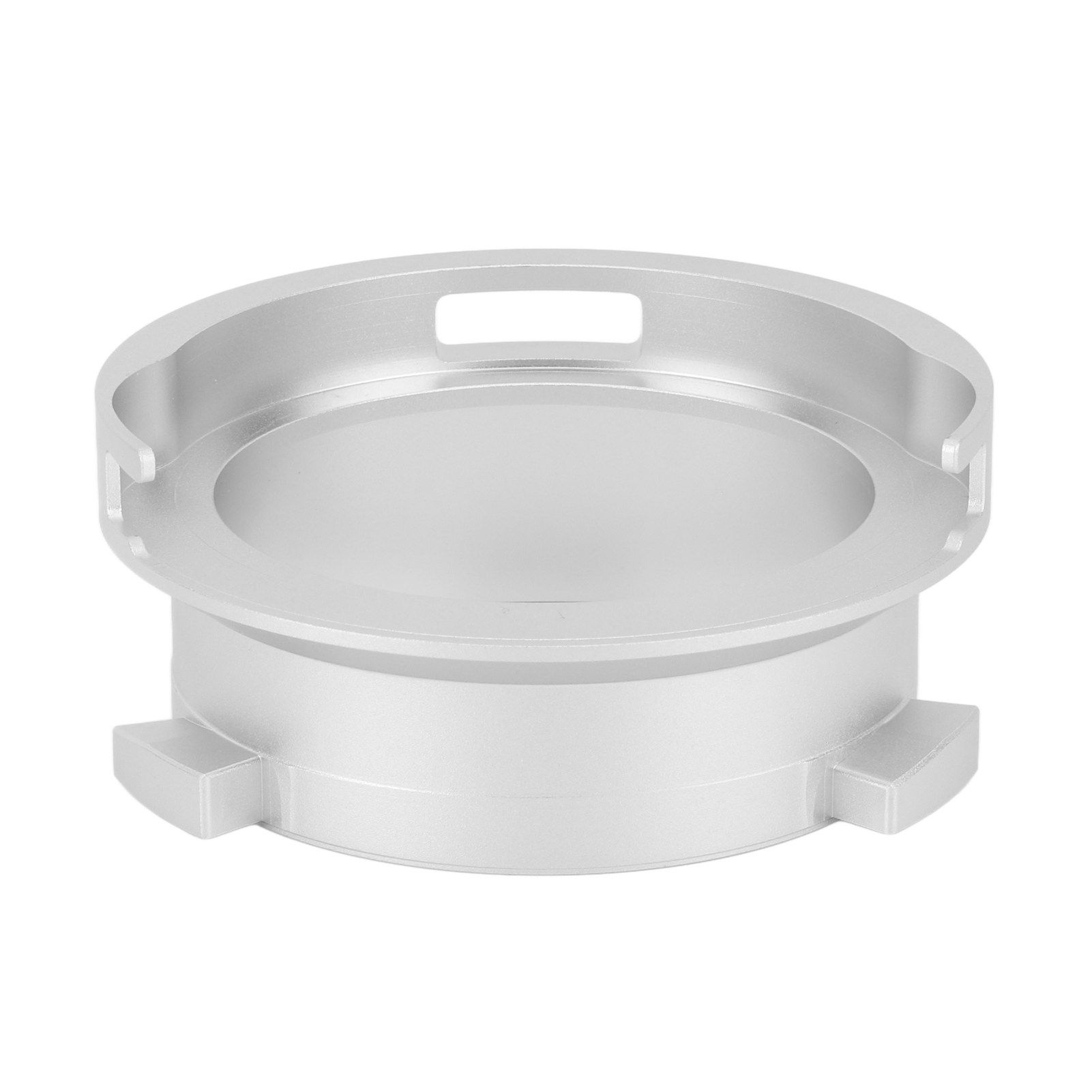 Coffee Powder Ring 51mm Aluminium Alloy Hands Free Dosing Funnel For Delonghi 9 Series 9335 9155 9355 9665 Silver - Image 3