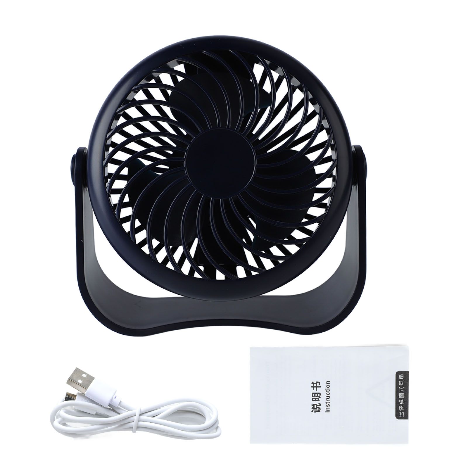 Small Desk Fan 3 Gear Wind Speeds Mute Rechargeable Summer Usb Mini Fan for Home Bedroom - Image 1