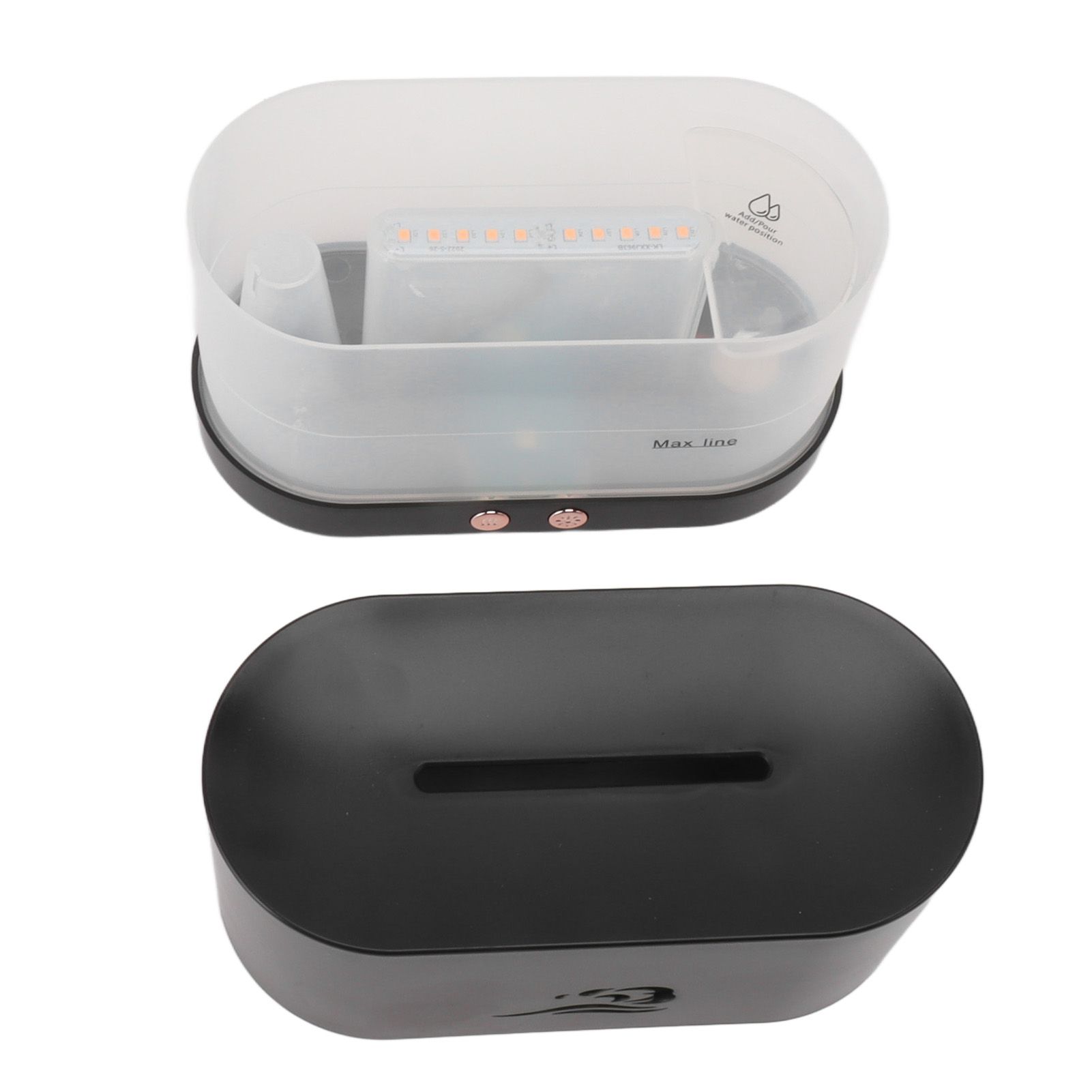 Simulation Flame Aromatherapy Machine Black 225ml 35DB USB Flame Air Diffuser for Coffee Shop Home - Image 8