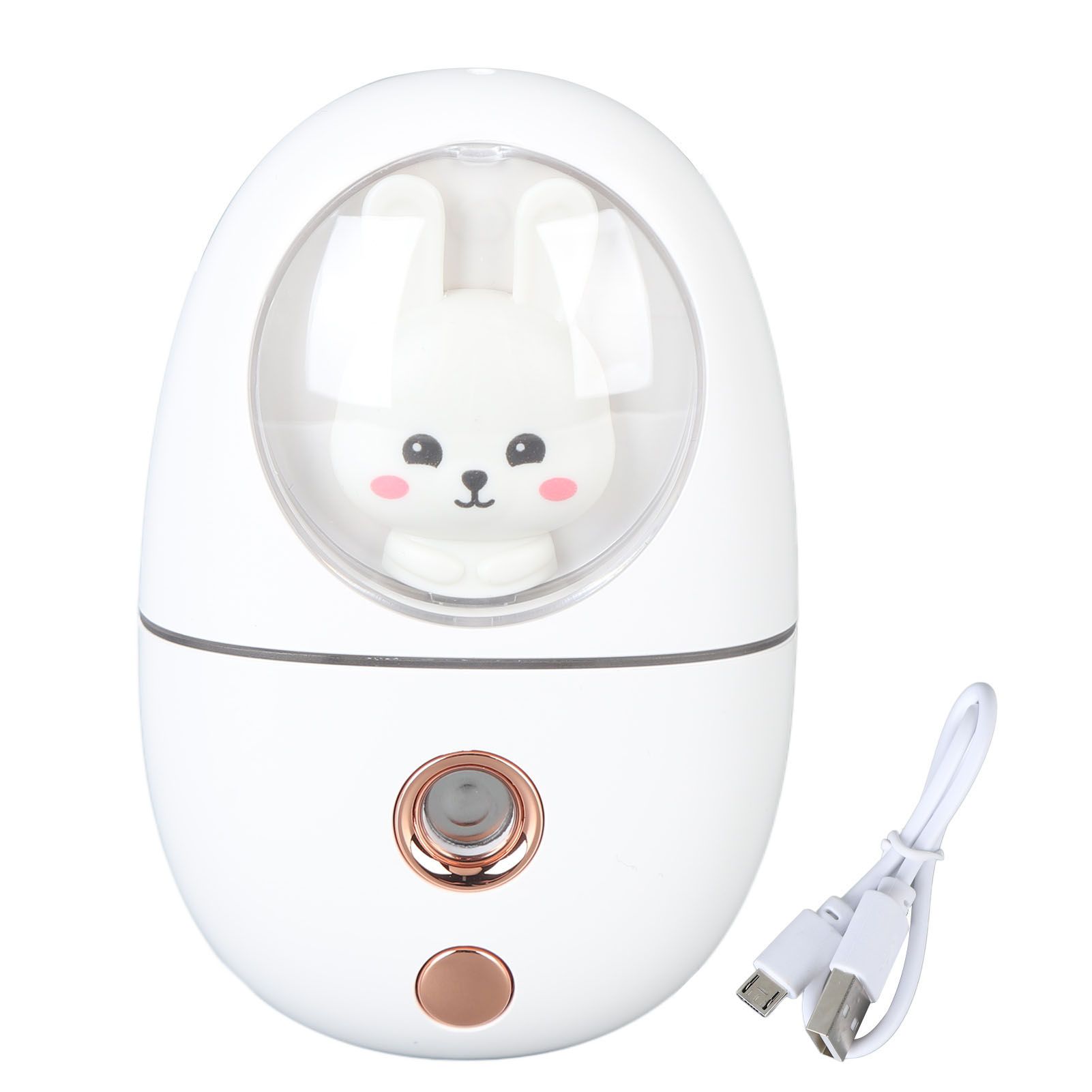 Cute Animal Facial Mist Sprayer USB Rechargeable Mini Eye Face Humidifier for Travelling 35ml 500mah White - Image 1