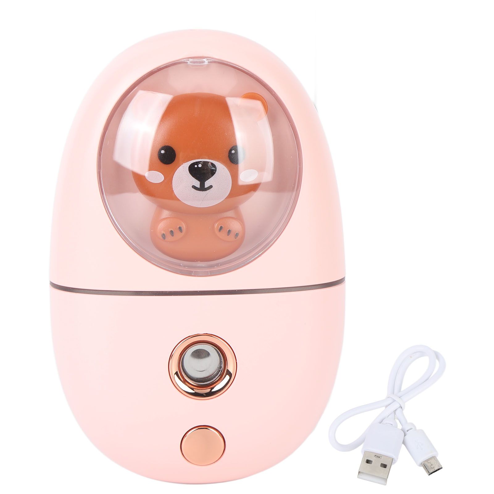 Cute Animal Facial Mist Sprayer USB Rechargeable Mini Eye Face Humidifier for Travelling 35ml 500mah Pink - Image 1