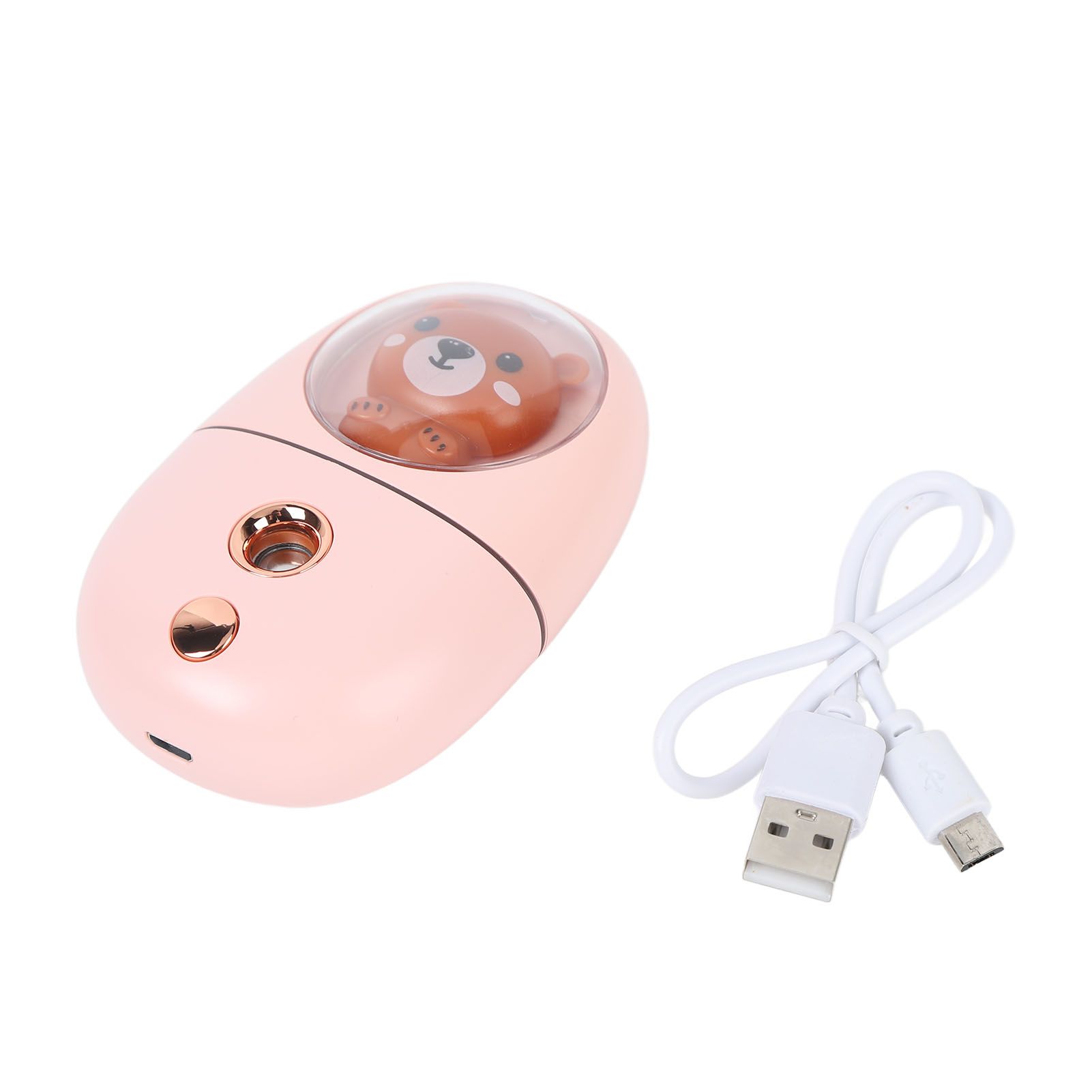 Cute Animal Facial Mist Sprayer USB Rechargeable Mini Eye Face Humidifier for Travelling 35ml 500mah Pink - Image 2