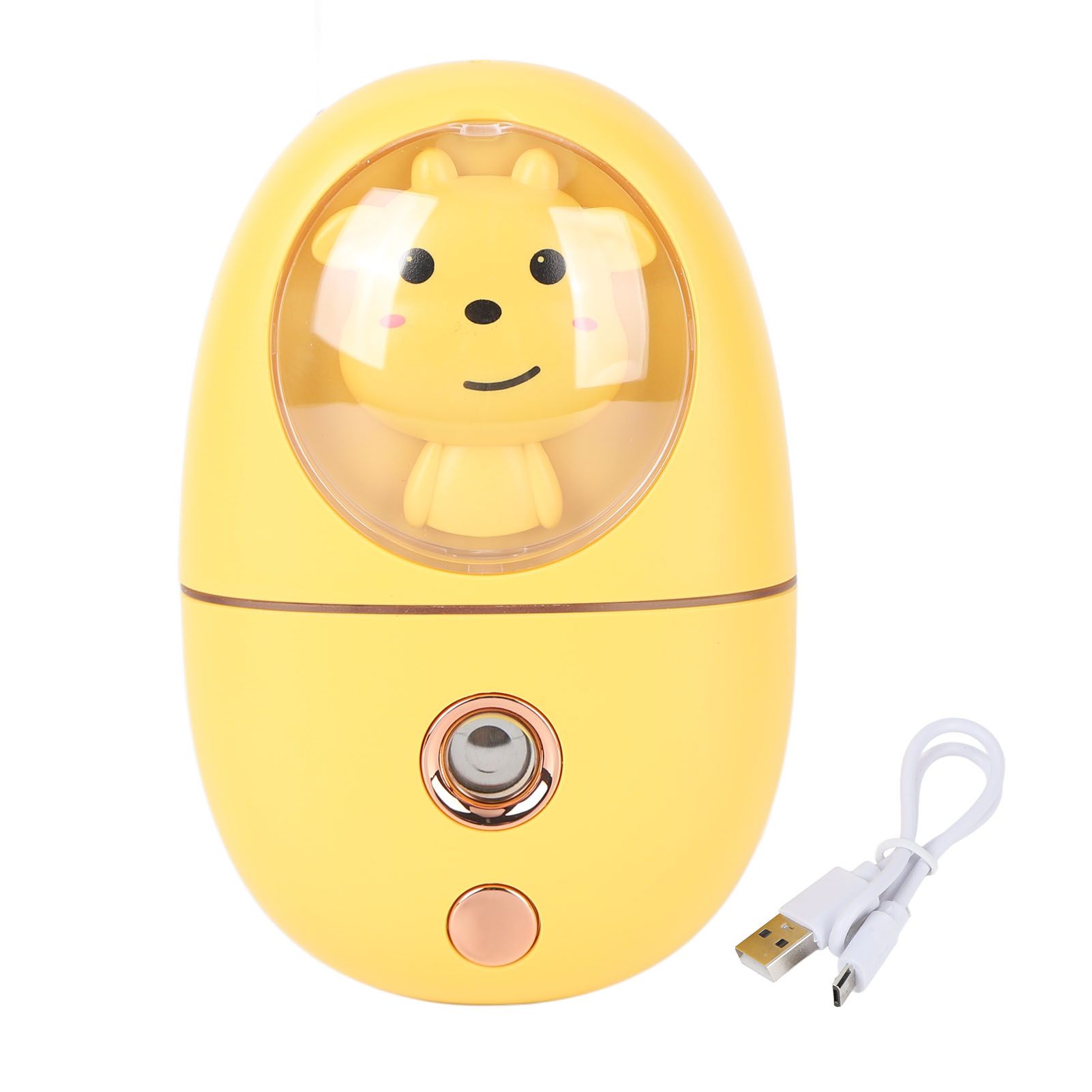Cute Animal Facial Mist Sprayer USB Rechargeable Mini Eye Face Humidifier for Travelling 35ml 500mah Yellow - Image 1