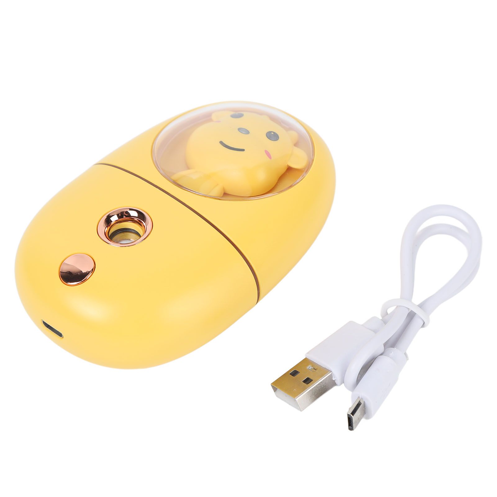 Cute Animal Facial Mist Sprayer USB Rechargeable Mini Eye Face Humidifier for Travelling 35ml 500mah Yellow - Image 2