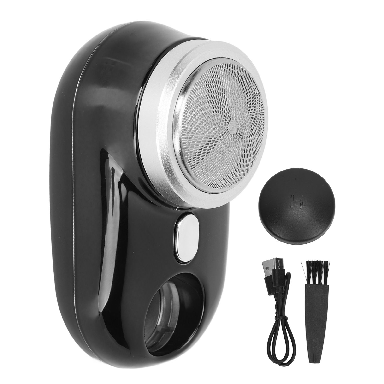 Mini Beard Clipper IPX7 USB Rechargeable Pocket Portable Beard Trimmer for Travel Gift for Father Husband Black - Image 1