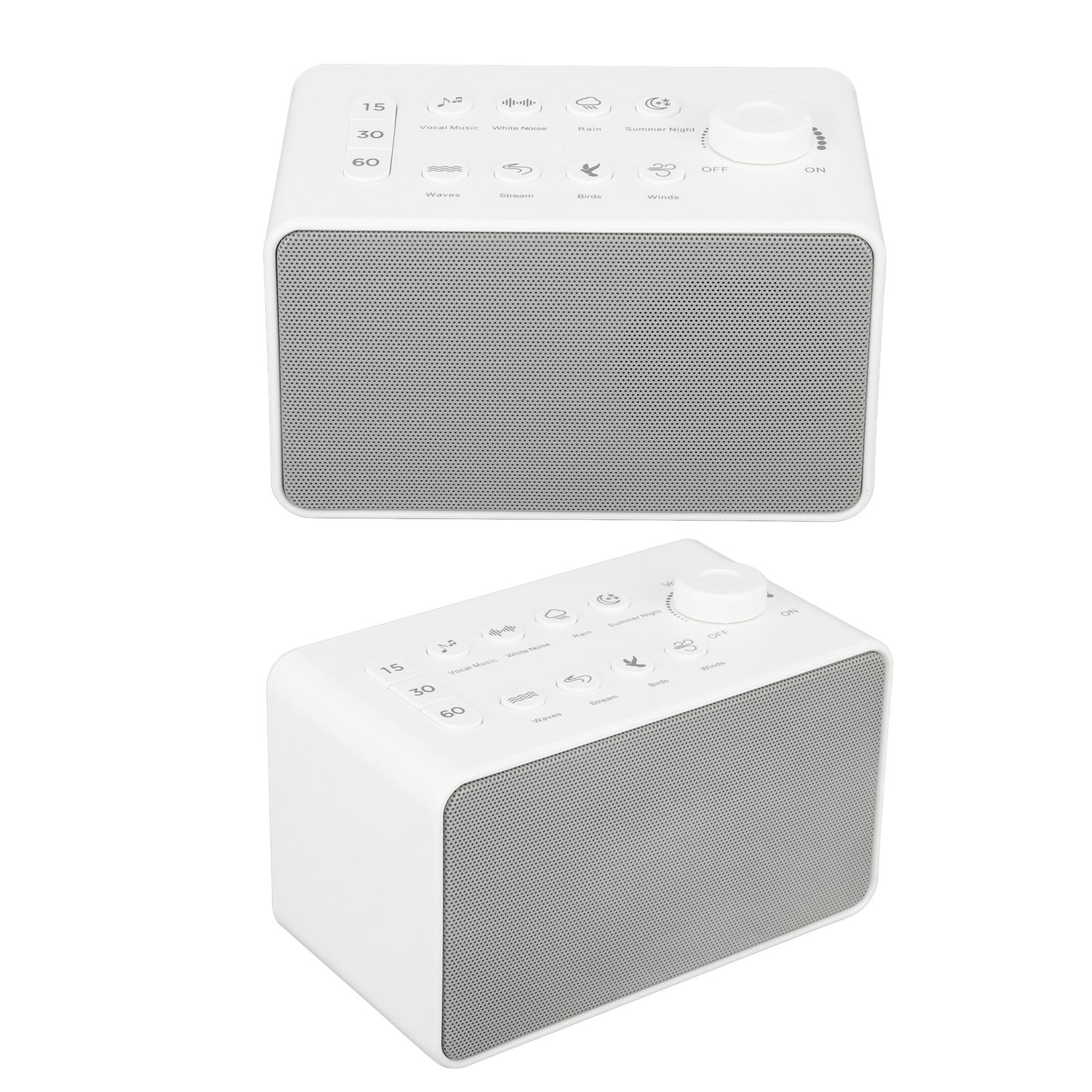 S16 White Noise Machine USB Rechargeable Portable Sound Machine with 8 Natural Sounds for Baby Adults Kids Sleeping - Image 8