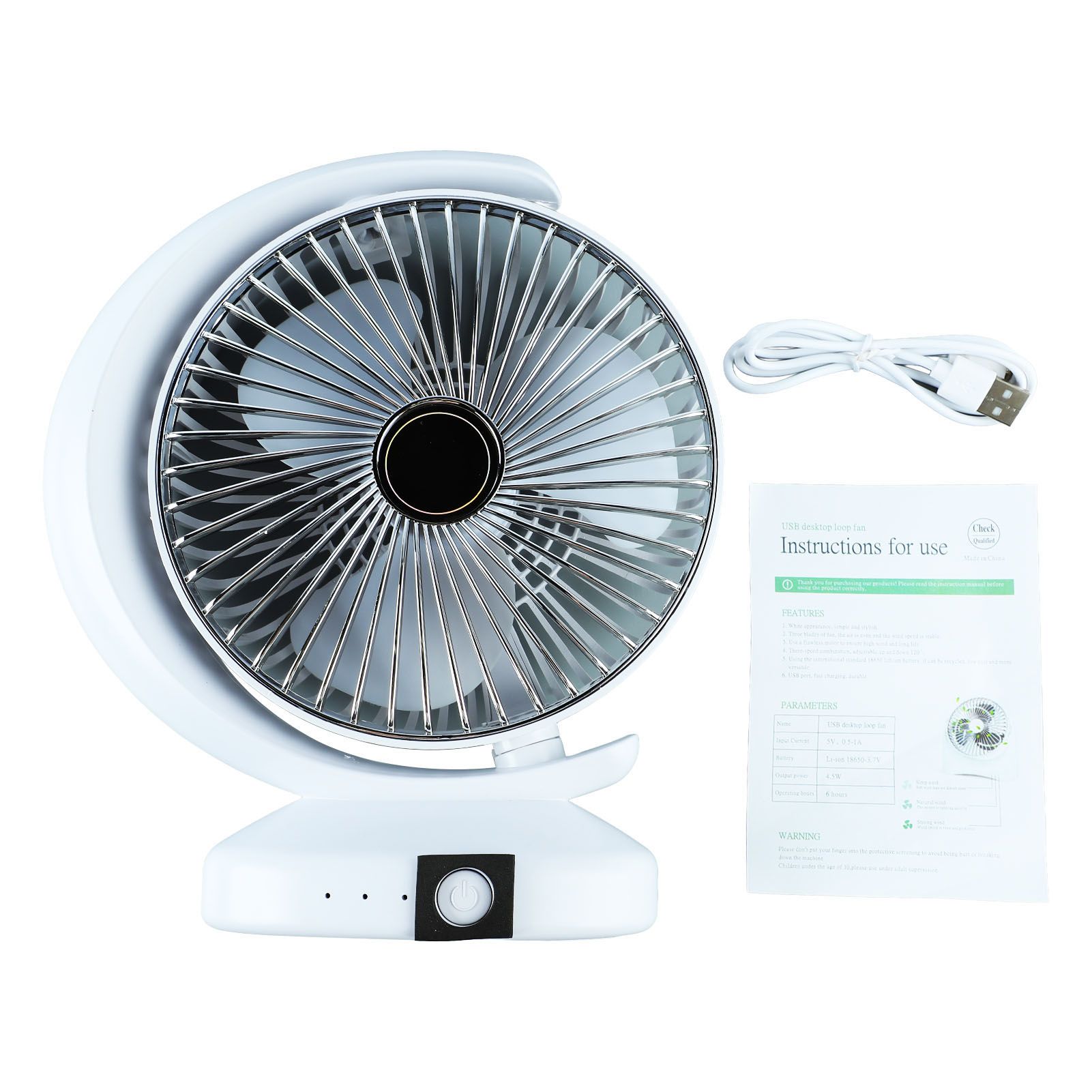 3 Speed Wind Small Desk Fan USB Powered Silent Home Portable Mini Fan for Office Dormitory - Image 1