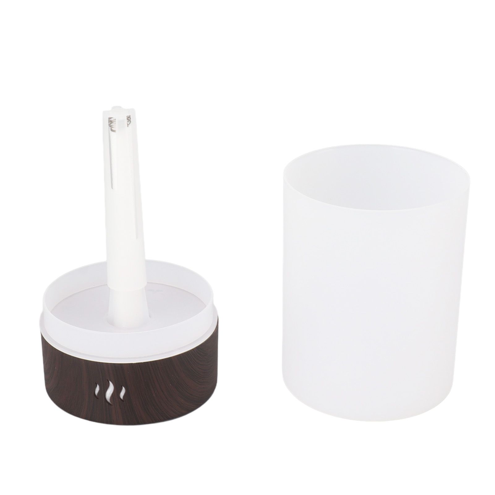 Mini Humidifier 260ml 5V USB Charge Colorful LED Night Light Wood Grain Desk Humidifier for Bedroom Office Car Dark Wood Grain - Image 6