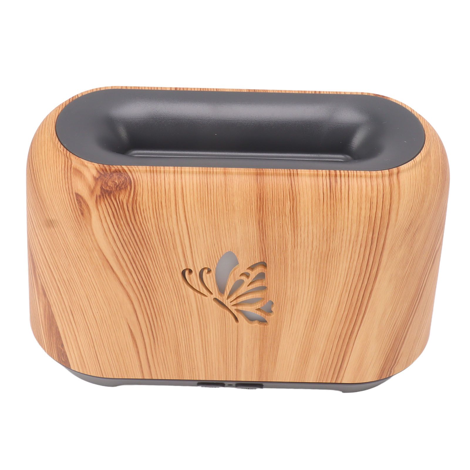 150ml Flame Diffuser Humidifier Prevents Dryness Silent Operation Wood Grain Humidifier with 7 Color Lights for Bedroom Office Light Grain - Image 4