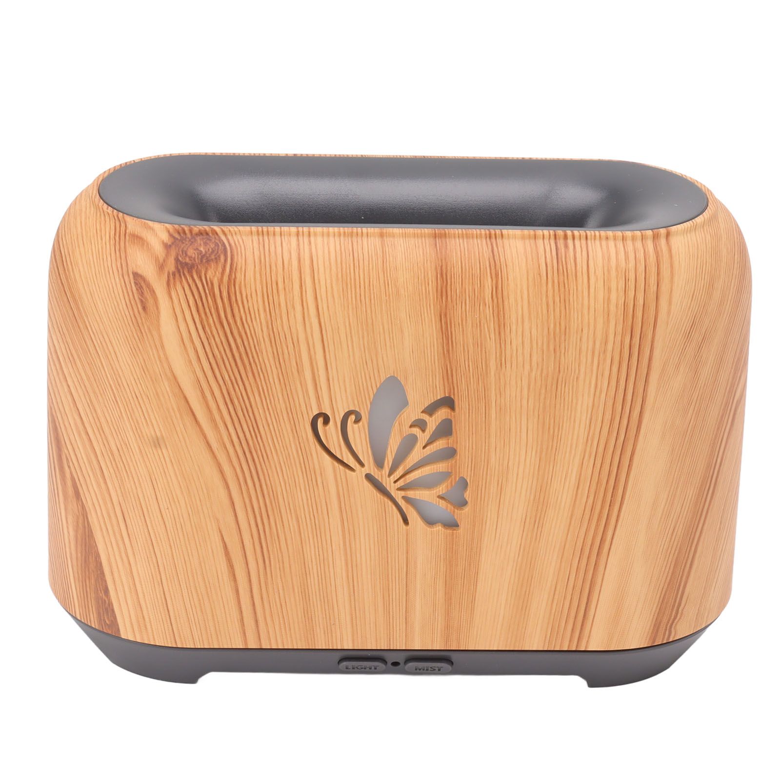 150ml Flame Diffuser Humidifier Prevents Dryness Silent Operation Wood Grain Humidifier with 7 Color Lights for Bedroom Office Light Grain - Image 6