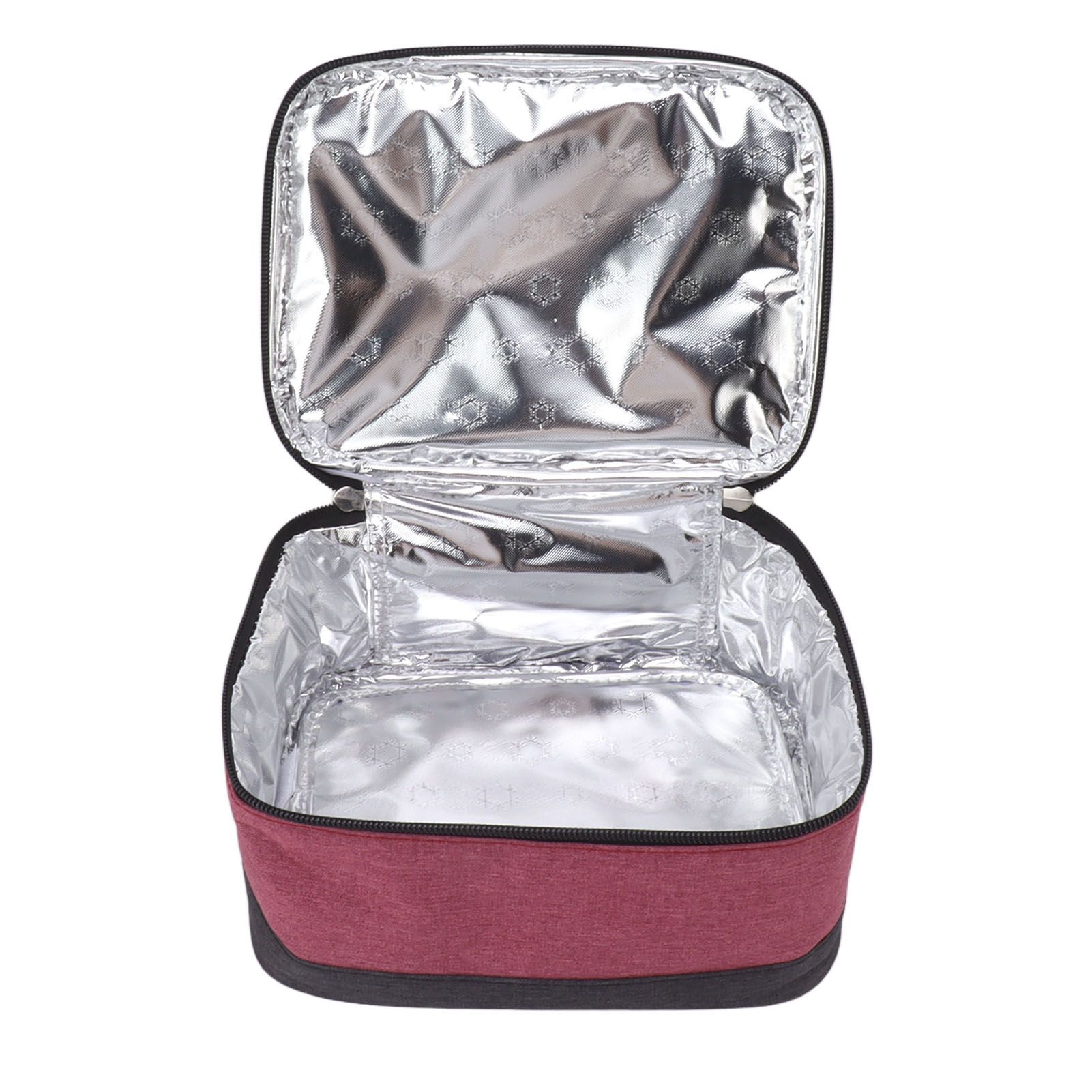 Portable Electric Lunch Box Food Heater USB Constant Heating Insulation Bag Heated Lunch Box Bag Wine Red - Image 5