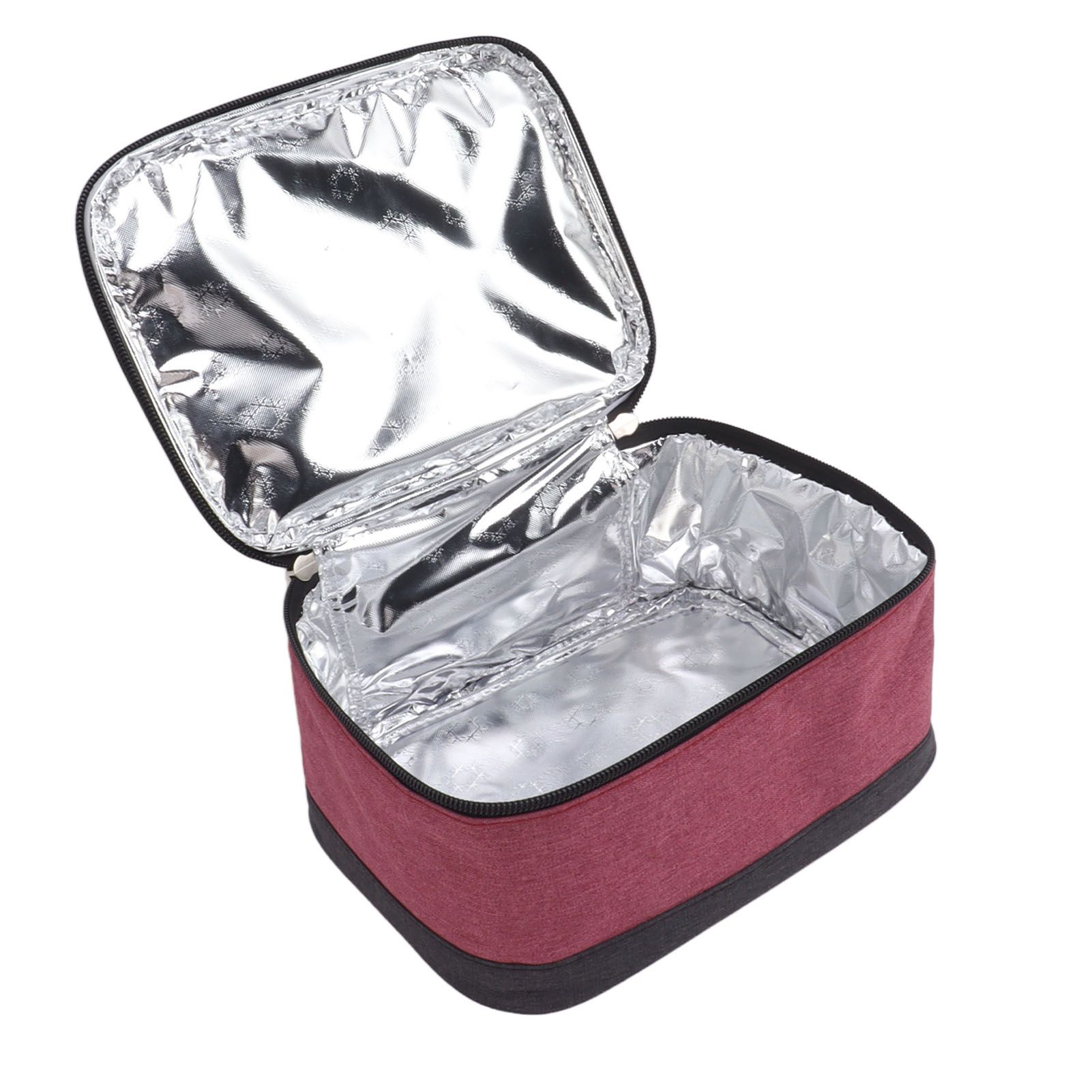Portable Electric Lunch Box Food Heater USB Constant Heating Insulation Bag Heated Lunch Box Bag Wine Red - Image 8