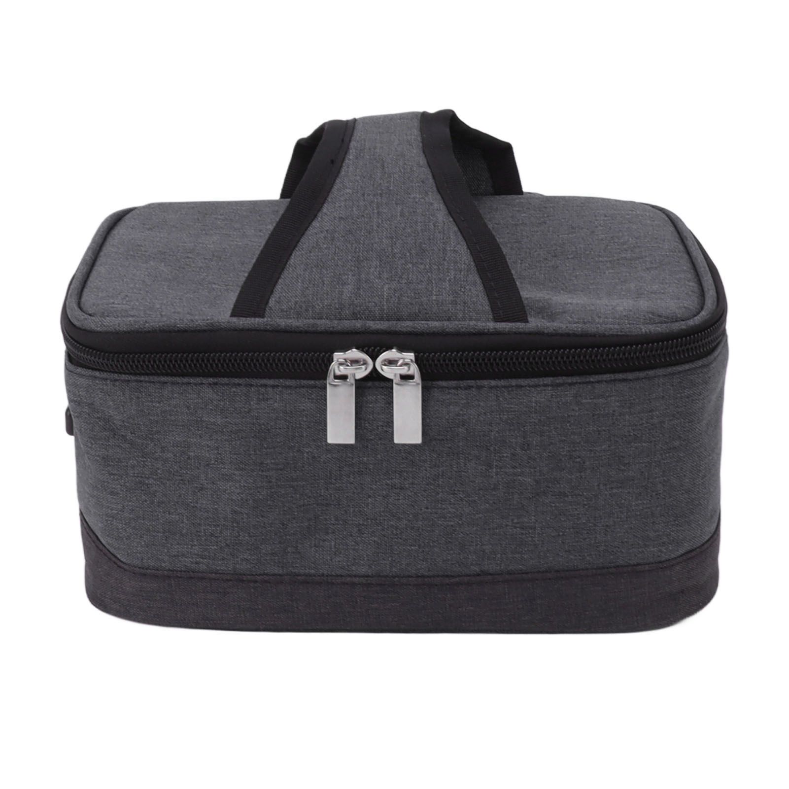 Portable Electric Lunch Box Food Heater USB Constant Heating Insulation Bag Heated Lunch Box Bag Light Gray - Image 2