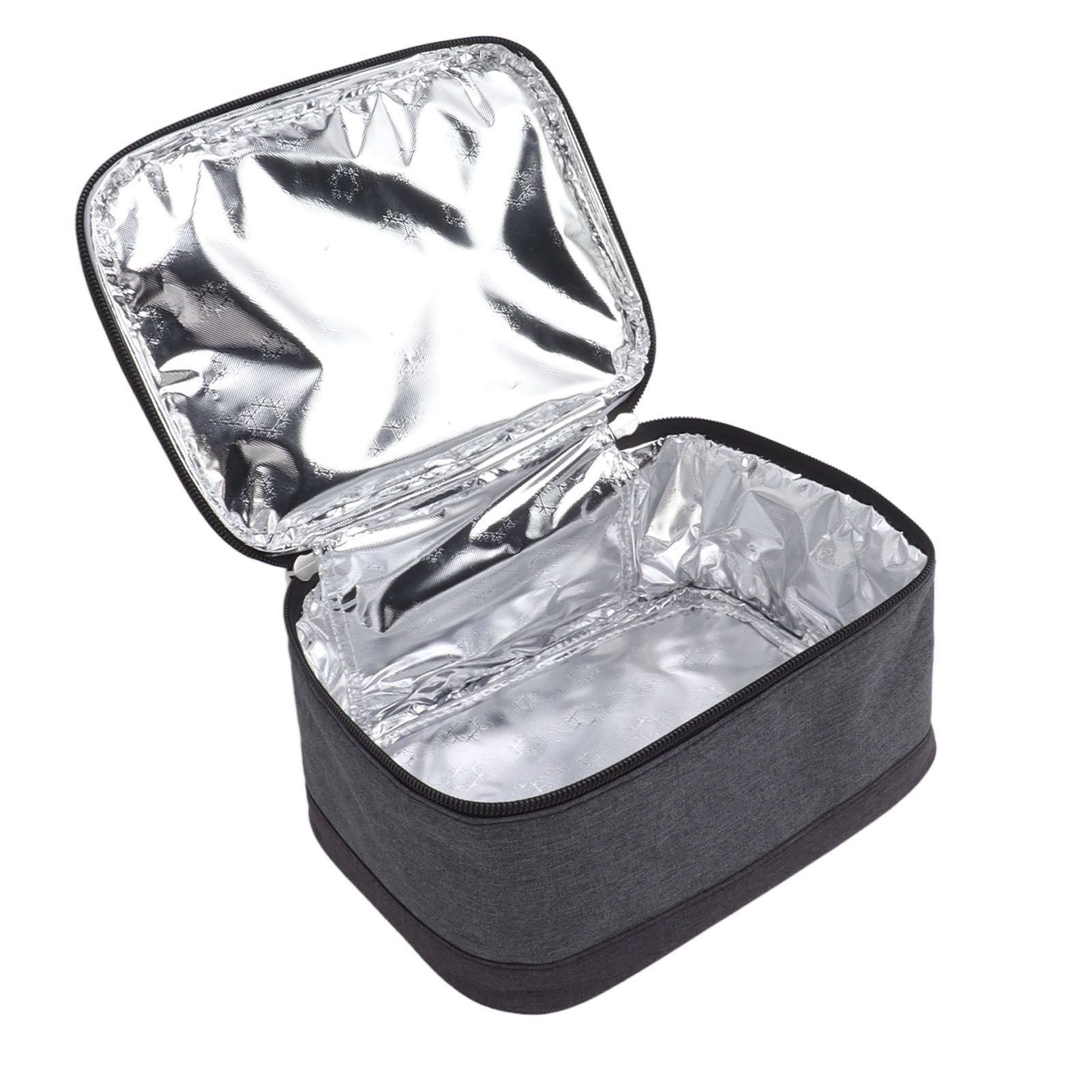 Portable Electric Lunch Box Food Heater USB Constant Heating Insulation Bag Heated Lunch Box Bag Light Gray - Image 8