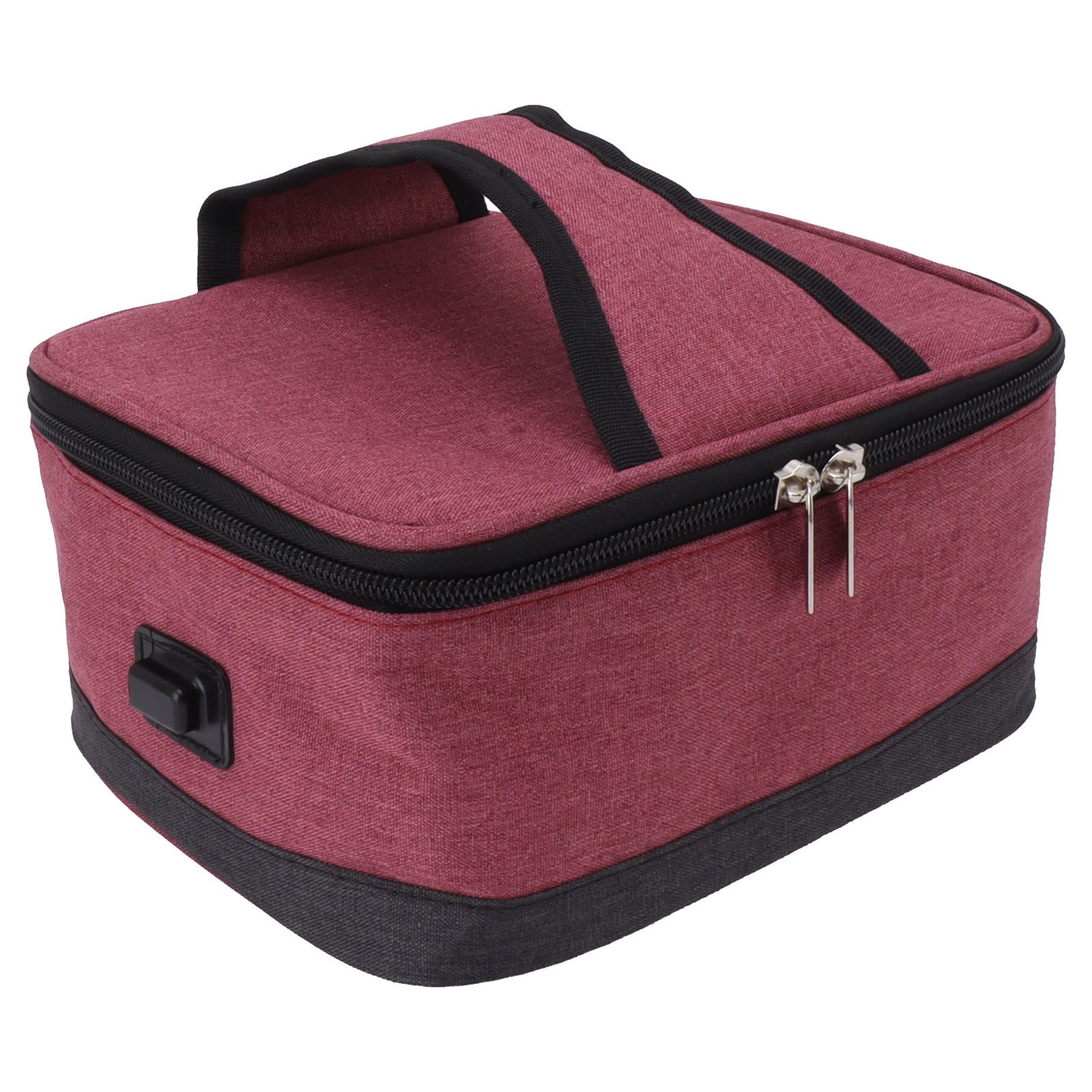 USB Heating Insulation Bag Portable Electric Heating Food Container Constant Temperature Heating Bag for Outdoor Wine Red - Image 4