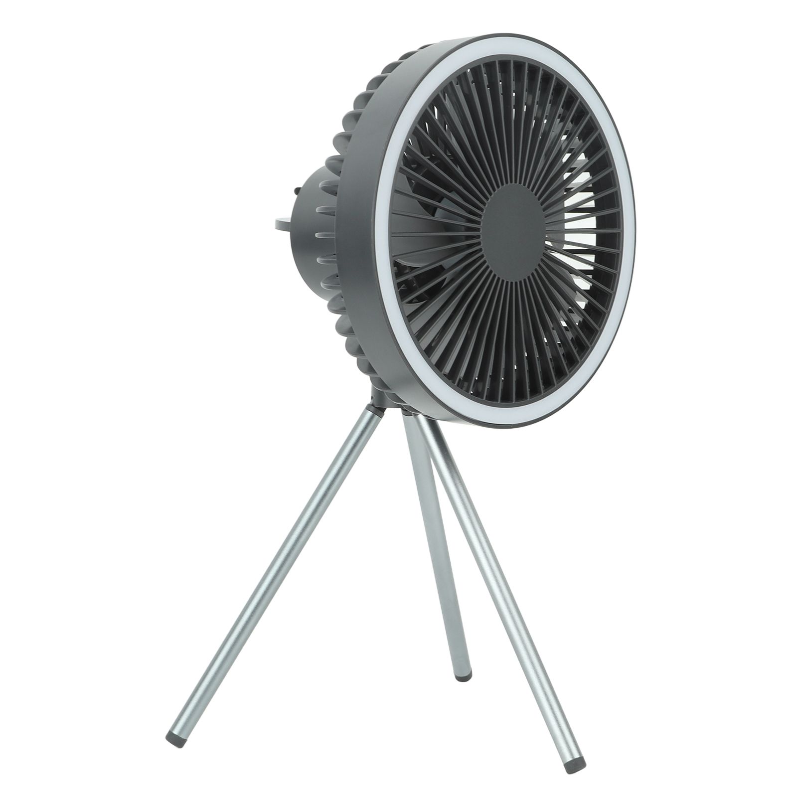 10000mAh USB Tripod Camping Fan Outdoor Portable Camping Fan with Light Power Bank Gray - Image 5