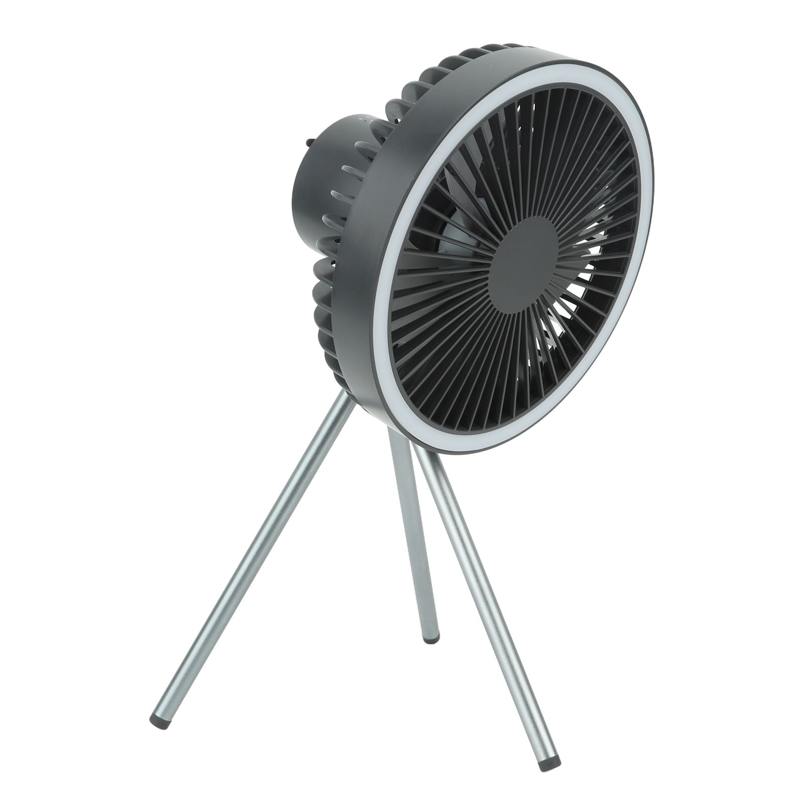 10000mAh USB Tripod Camping Fan Outdoor Portable Camping Fan with Light Power Bank Gray - Image 6