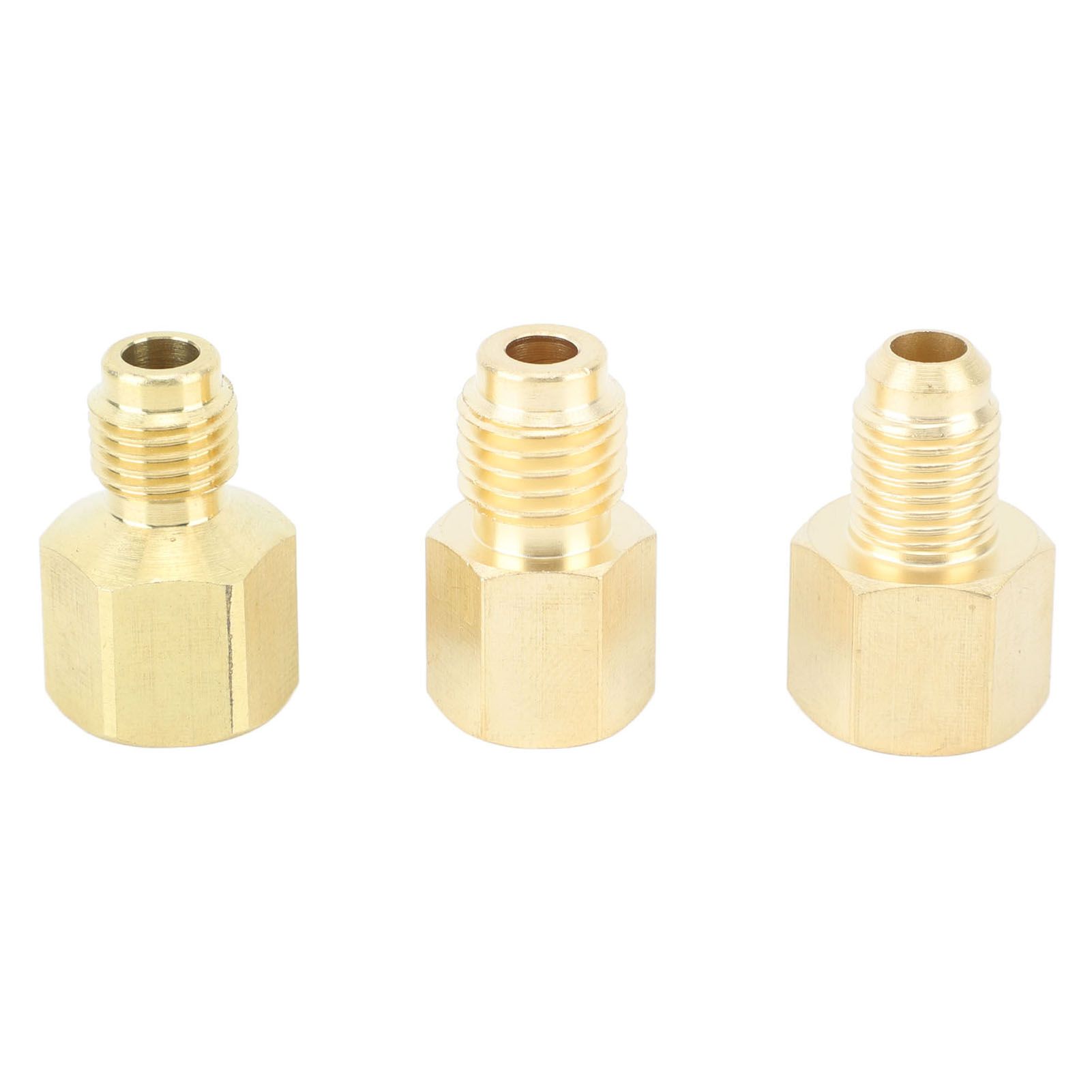 3pcs Air Conditioner Brass Adapter Durable Vacuum Adapter Portable Charging Vacuum Port Adapter for Home Appliances - Image 1