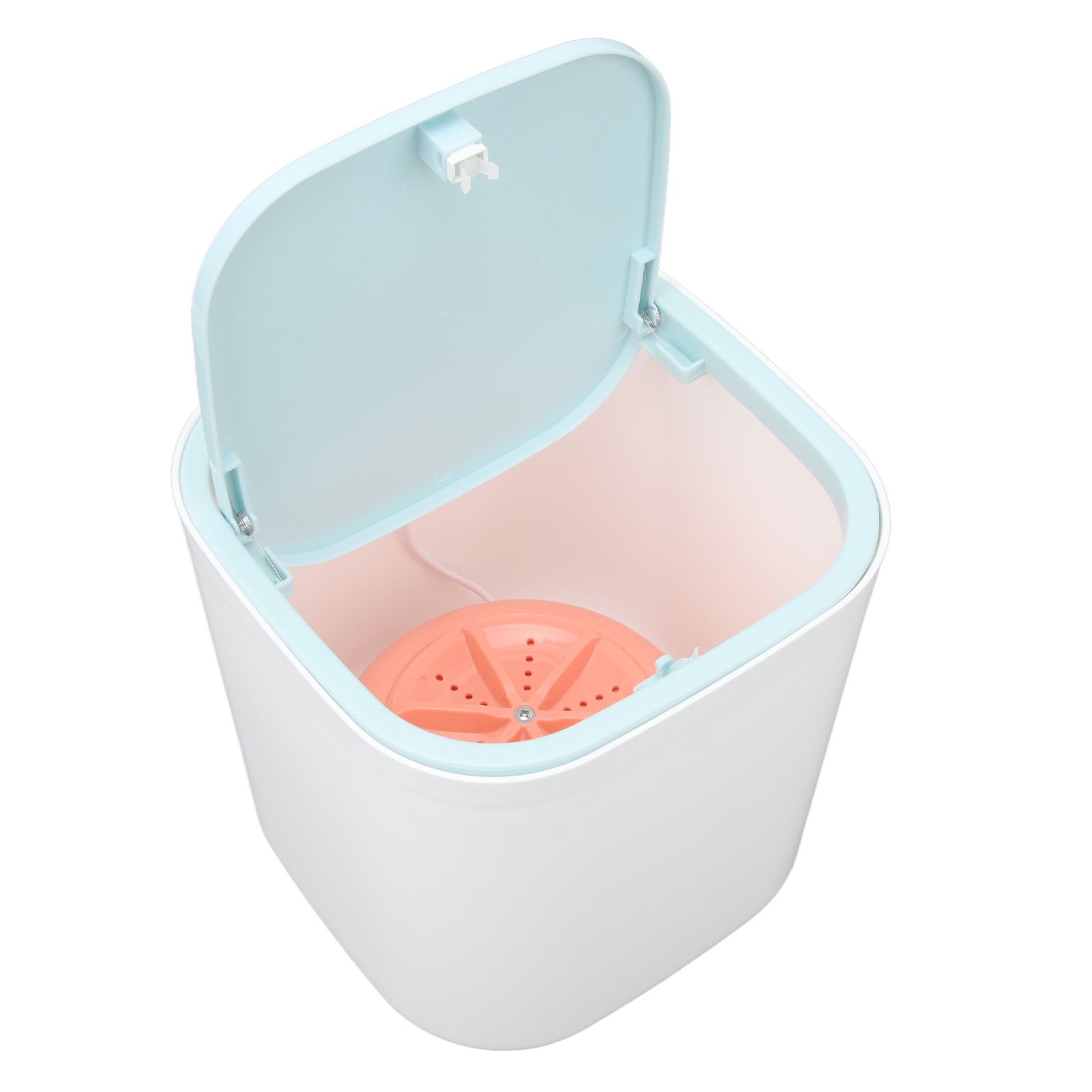 Portable Mini Washing Machine Ultrasonic USB Desktop Washer for Underwear Socks Baby Clothes Travel 3.8L 5V Pink - Image 4