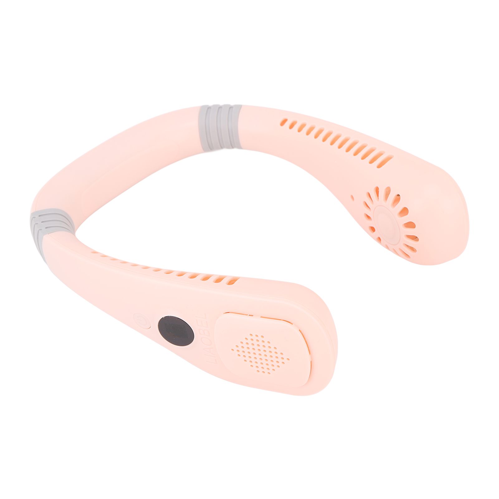 Portable Neck Fan USB Powered Digital Display 5 Gears Cooling Hanging Neck Bladeless Fan for Outdoor Sports Travel Sakura Pink - Image 5