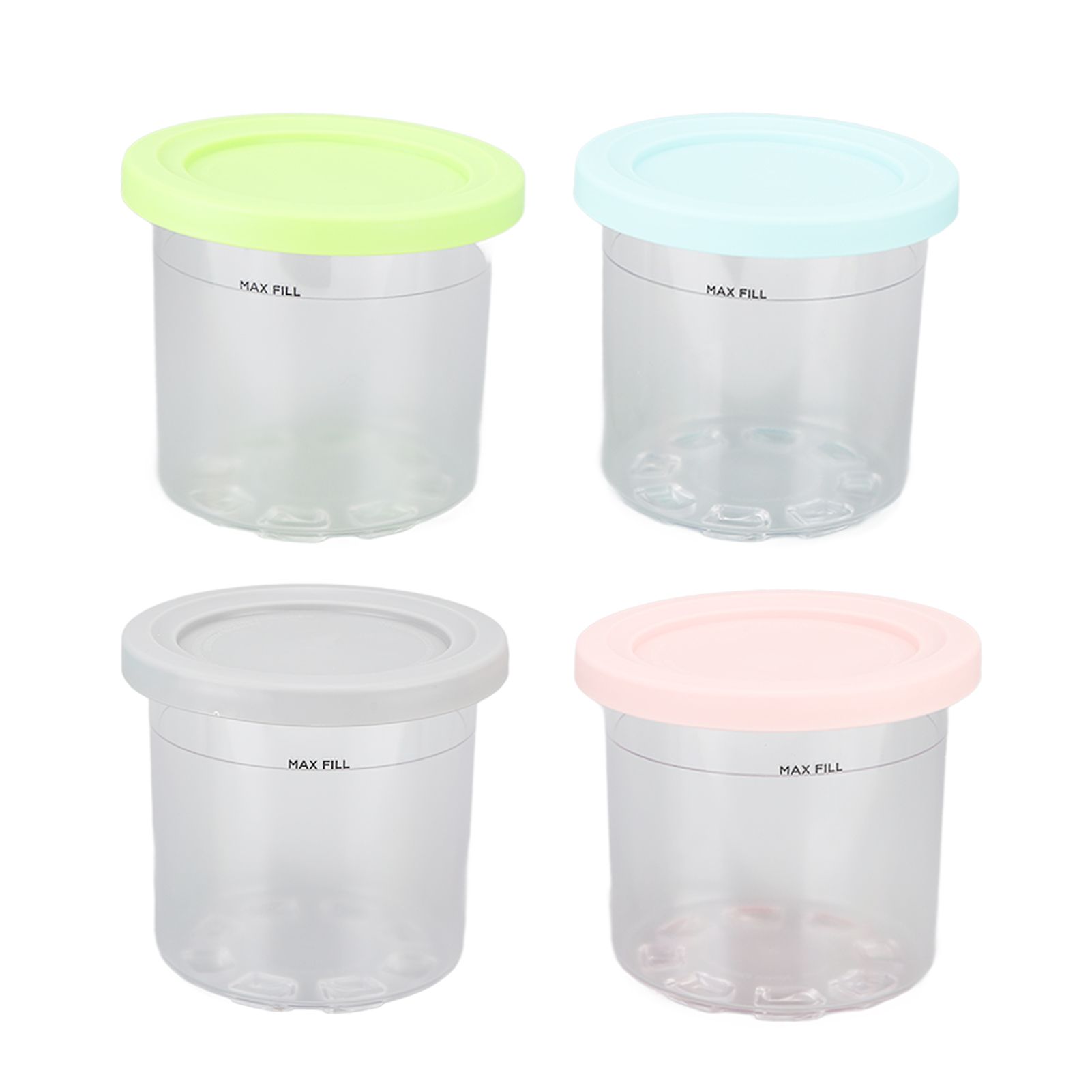 4Pcs Plastic Ice Cream Cans Replacement for Ninja NC299AMZ NC300s Series Creami Ice Cream Makers - Image 1