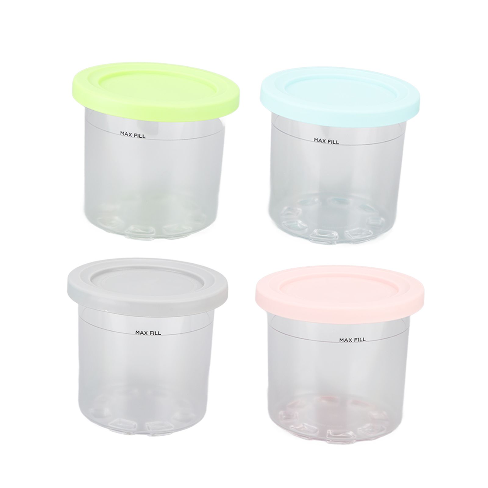 4Pcs Plastic Ice Cream Cans Replacement for Ninja NC299AMZ NC300s Series Creami Ice Cream Makers - Image 3