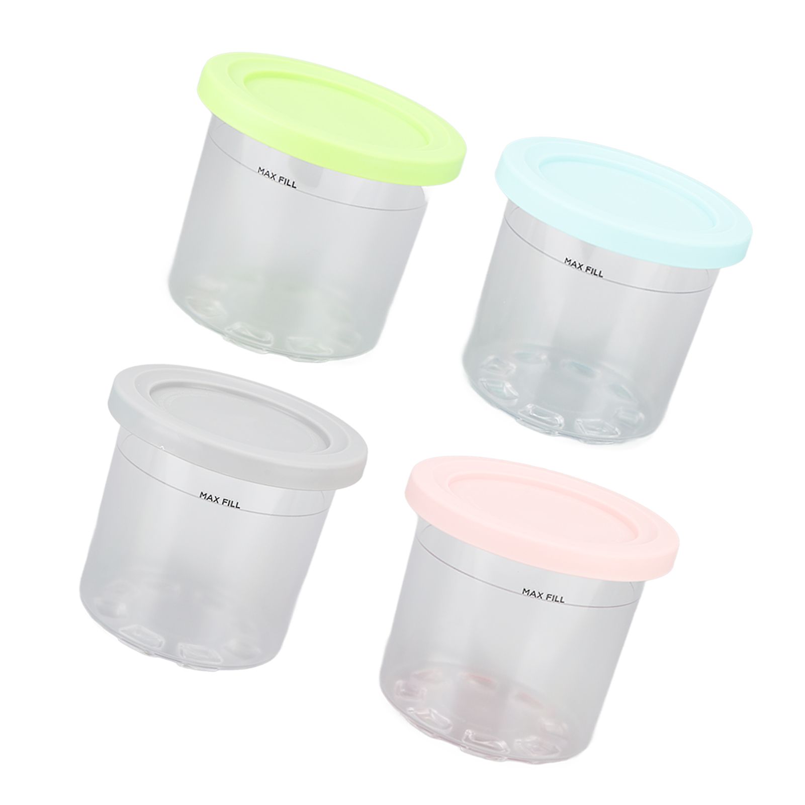 4Pcs Plastic Ice Cream Cans Replacement for Ninja NC299AMZ NC300s Series Creami Ice Cream Makers - Image 4