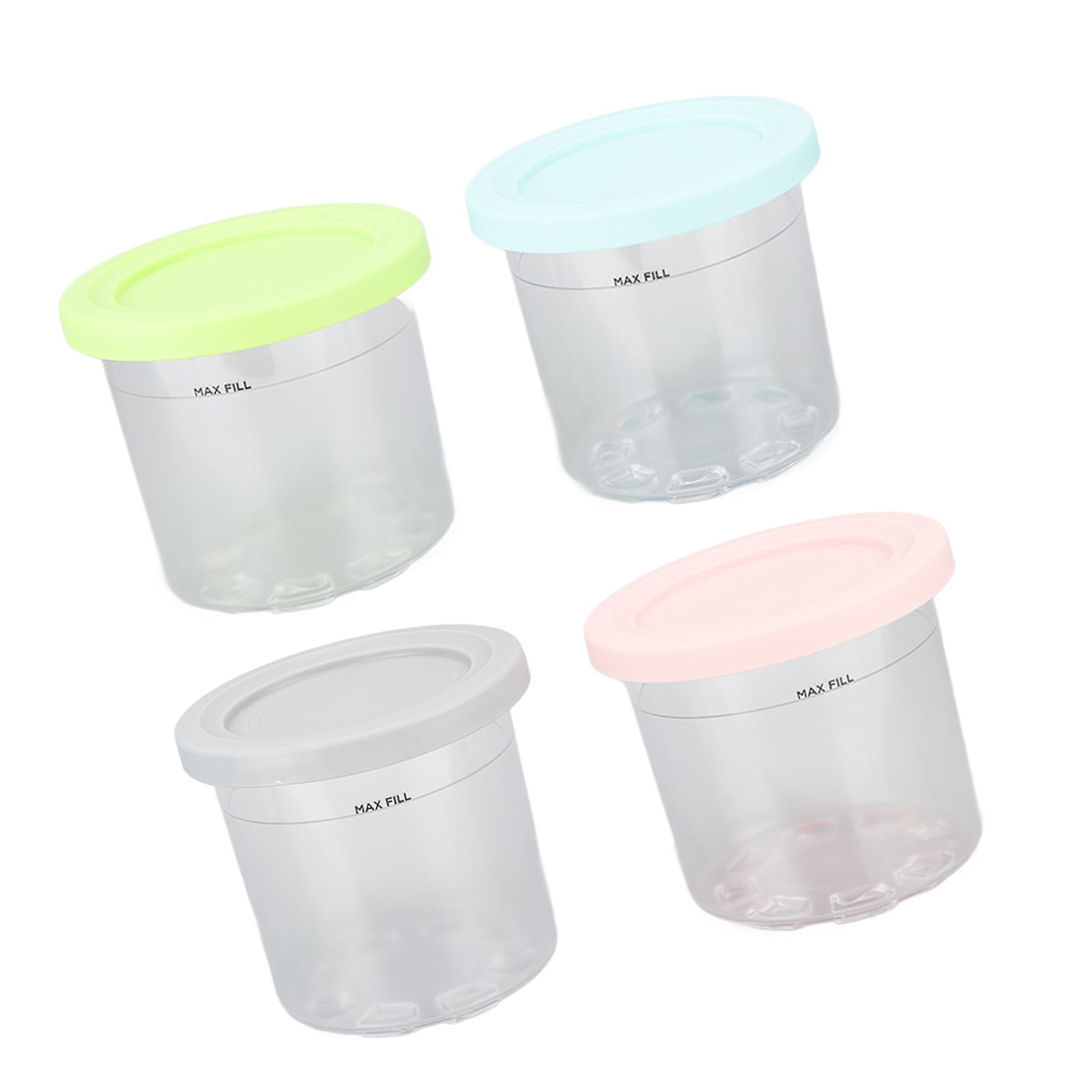 4Pcs Plastic Ice Cream Cans Replacement for Ninja NC299AMZ NC300s Series Creami Ice Cream Makers - Image 5