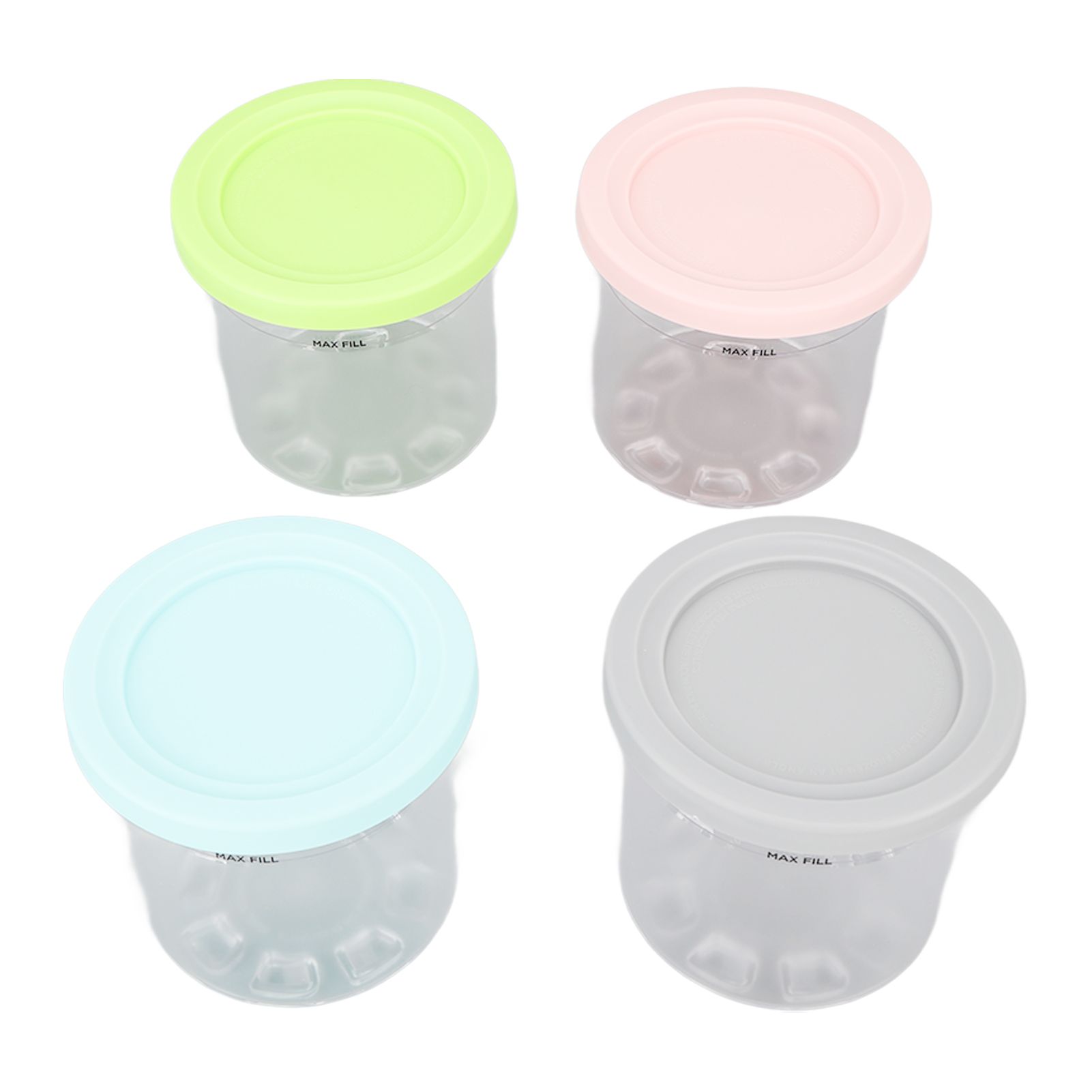 4Pcs Plastic Ice Cream Cans Replacement for Ninja NC299AMZ NC300s Series Creami Ice Cream Makers - Image 6