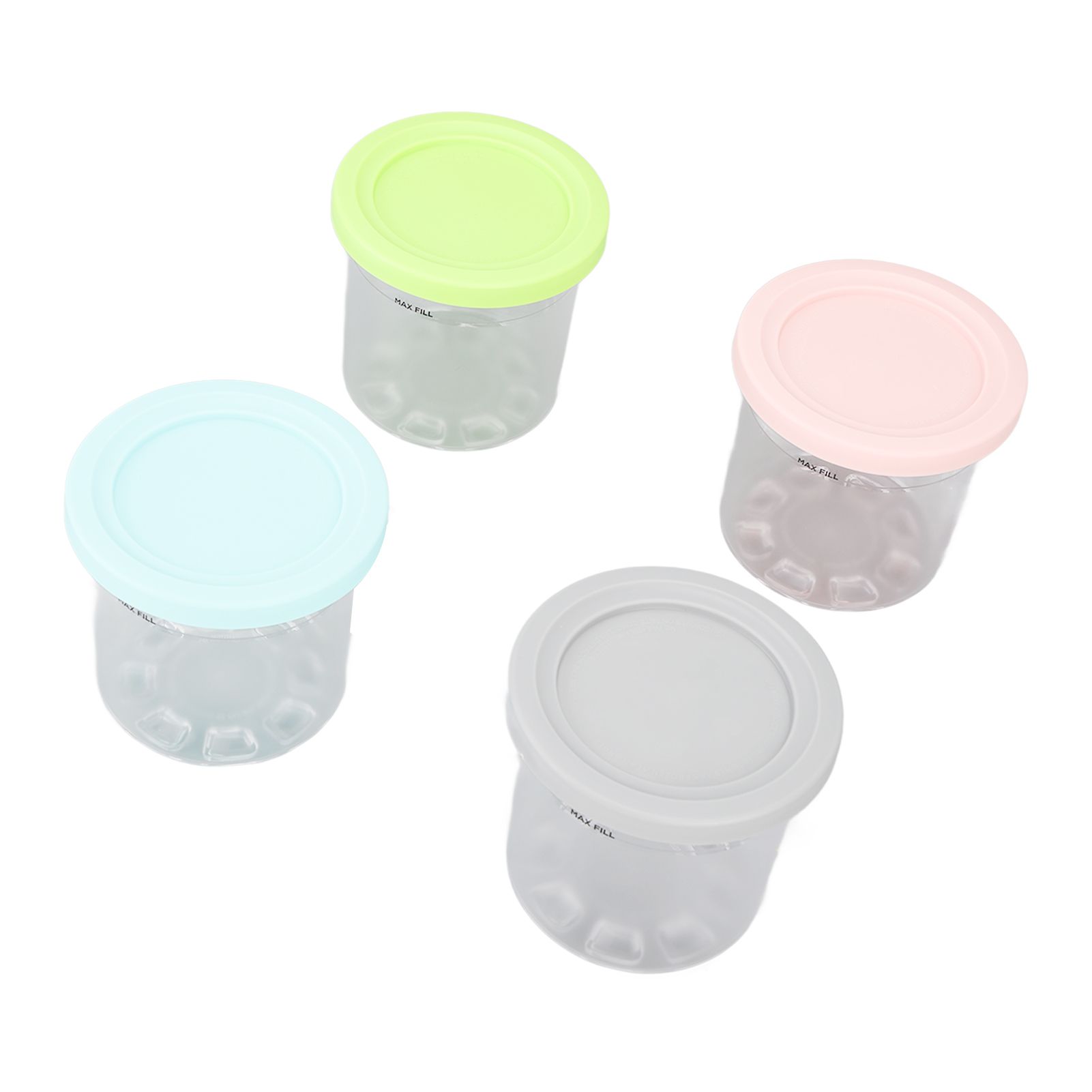 4Pcs Plastic Ice Cream Cans Replacement for Ninja NC299AMZ NC300s Series Creami Ice Cream Makers - Image 8