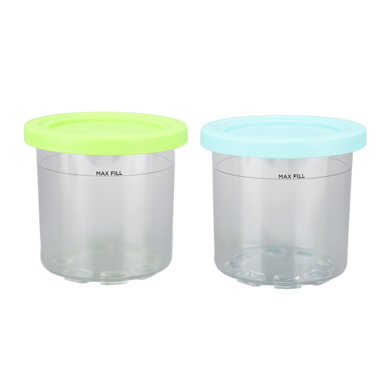 2PCS Ice Cream Pints Cup 600ml Ice Cream Container Storage Jar for Ninja NC299AMZ NC300s Blue and Green - Image 1