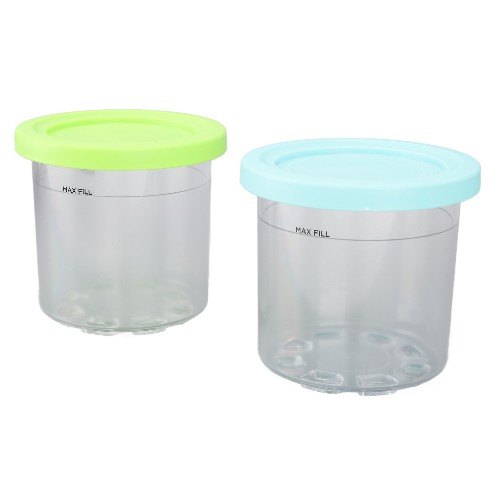 2PCS Ice Cream Pints Cup 600ml Ice Cream Container Storage Jar for Ninja NC299AMZ NC300s Blue and Green - Image 2
