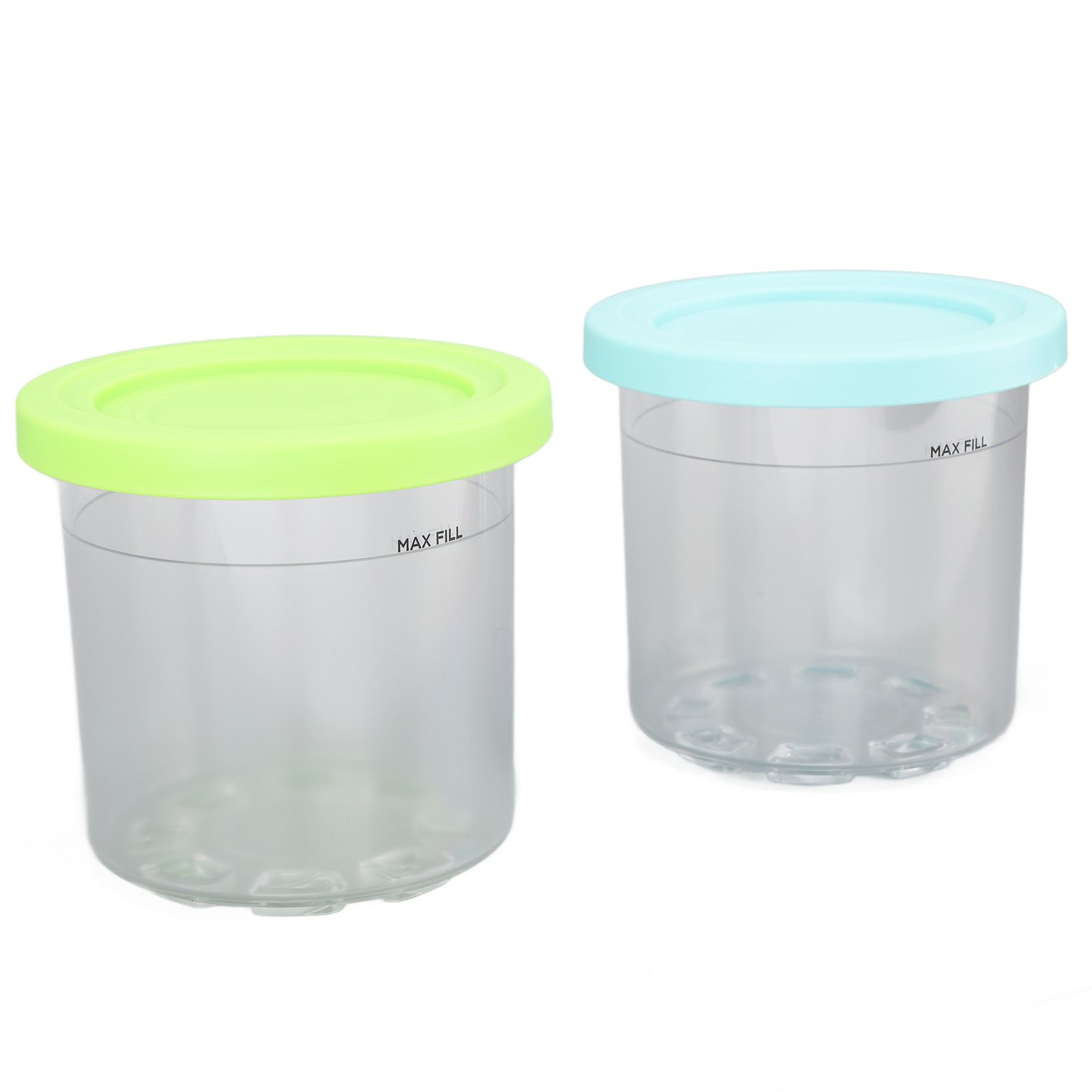 2PCS Ice Cream Pints Cup 600ml Ice Cream Container Storage Jar for Ninja NC299AMZ NC300s Blue and Green - Image 3