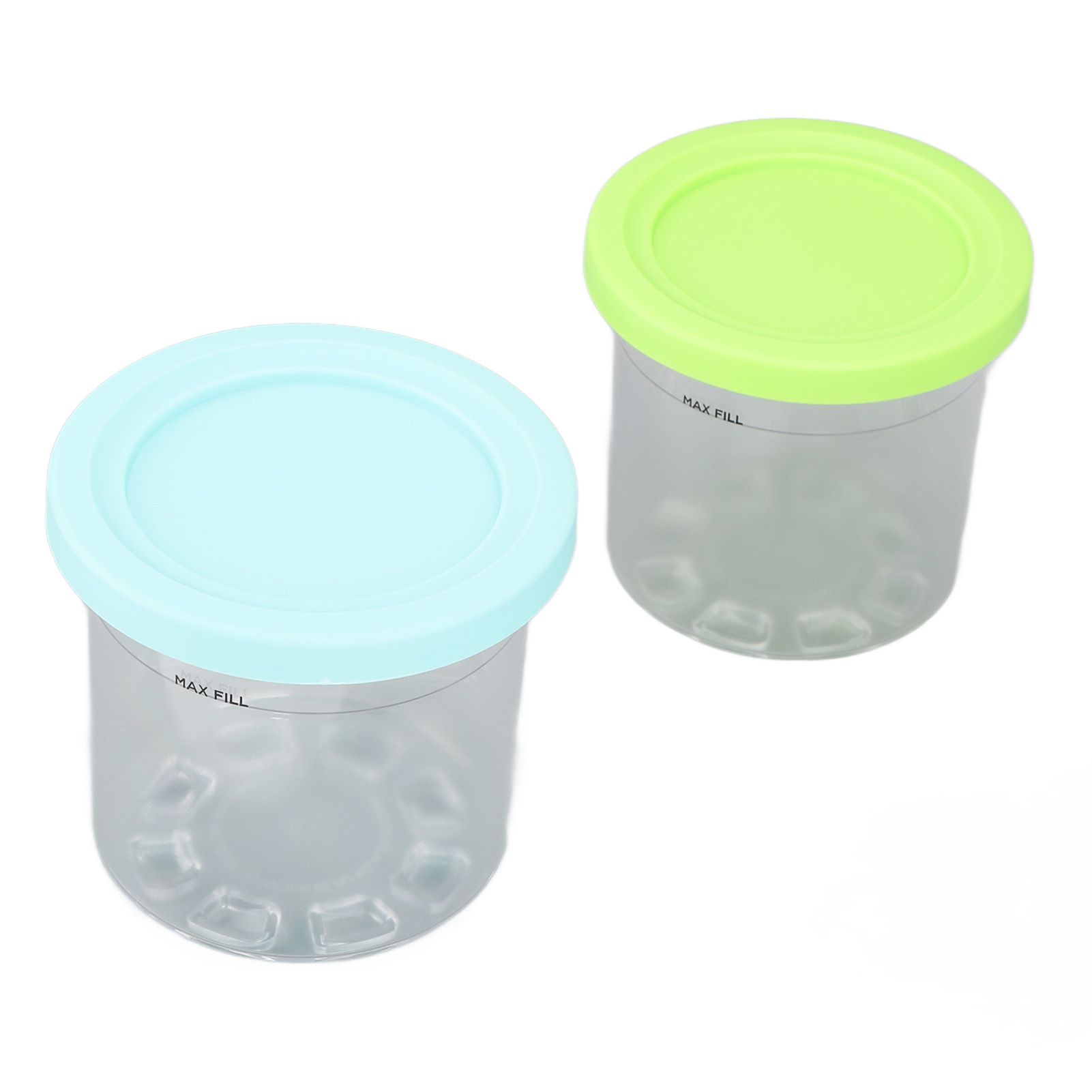 2PCS Ice Cream Pints Cup 600ml Ice Cream Container Storage Jar for Ninja NC299AMZ NC300s Blue and Green - Image 4