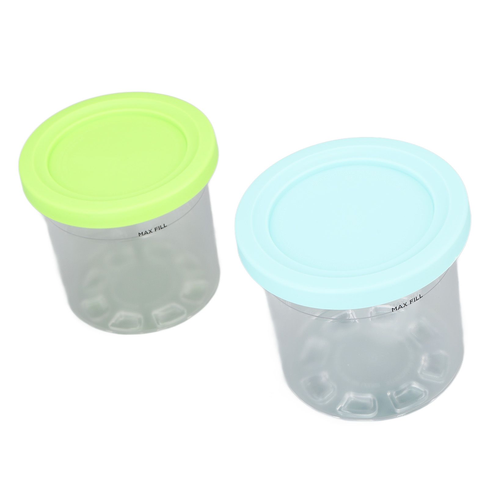 2PCS Ice Cream Pints Cup 600ml Ice Cream Container Storage Jar for Ninja NC299AMZ NC300s Blue and Green - Image 5