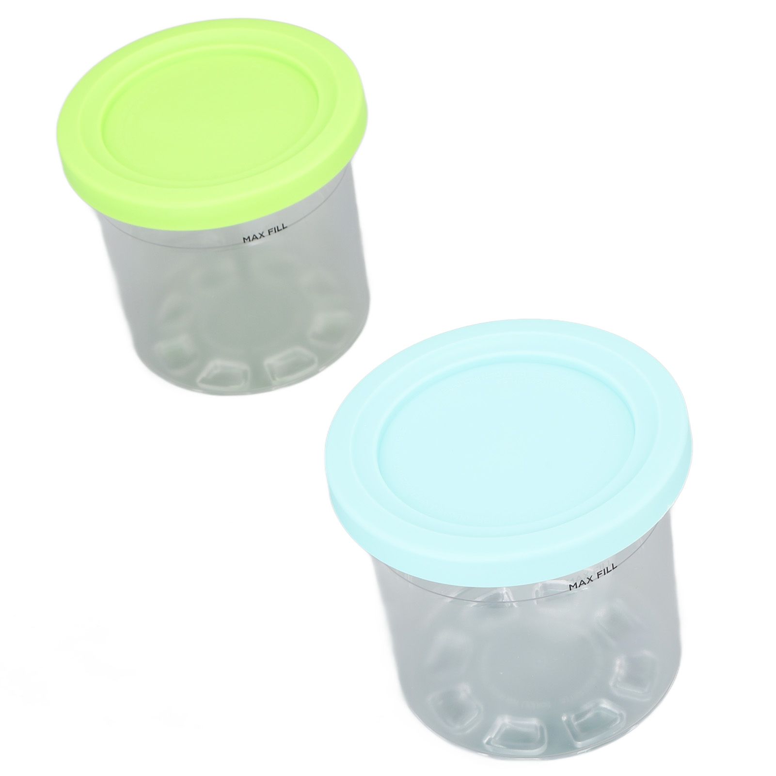 2PCS Ice Cream Pints Cup 600ml Ice Cream Container Storage Jar for Ninja NC299AMZ NC300s Blue and Green - Image 6