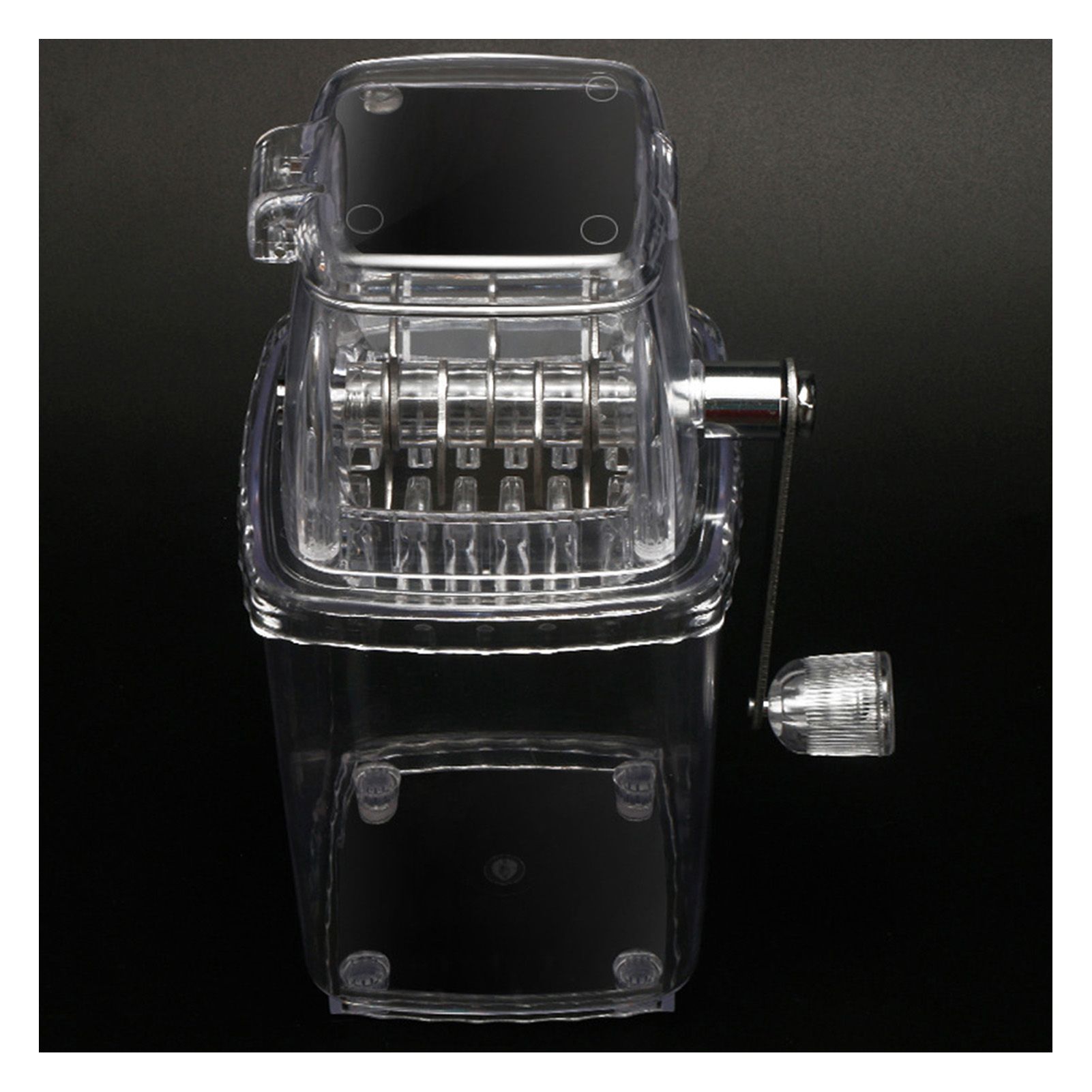Portable Ice Crusher 1.25L Hand Cranked DIY Manual Shaved Ice Chopper Machine for Home Outdoor Camping Use Transparent - Image 4