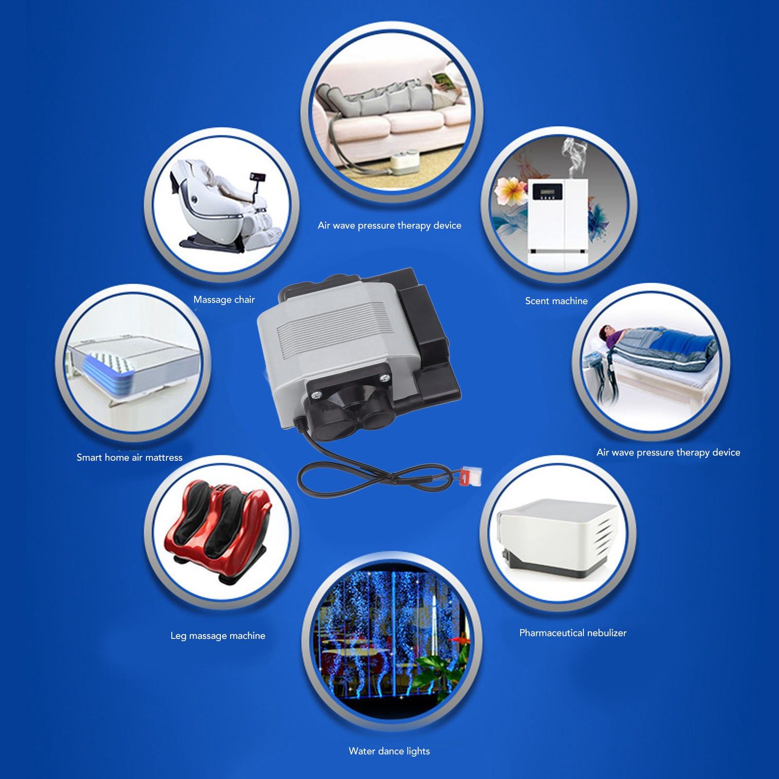 Fish Compressor Pump 16W Strong Flow Silent Operation Aquarium Fish Tank Hydroponic Oxygen Pump - Image 1
