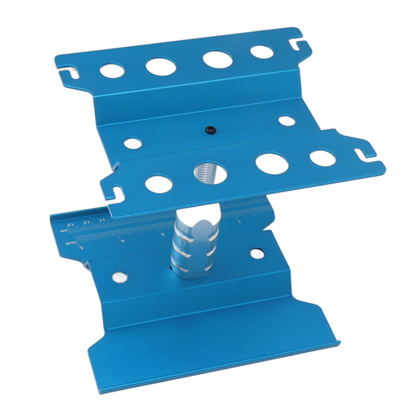 RC Car Work Stand Aluminum Repair Workstation Model Repair Table With Accurate Scale 360 Degree Rotation Blue - Image 5