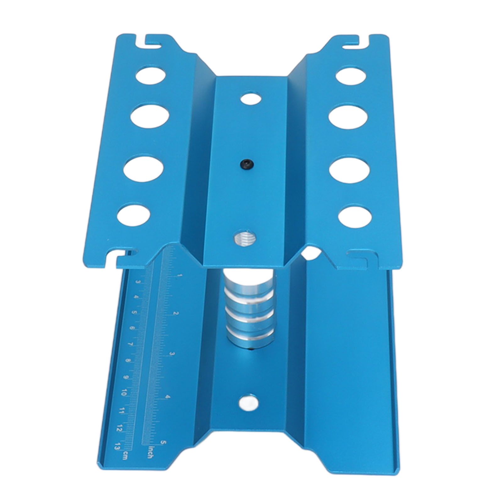RC Car Work Stand Aluminum Repair Workstation Model Repair Table With Accurate Scale 360 Degree Rotation Blue - Image 7