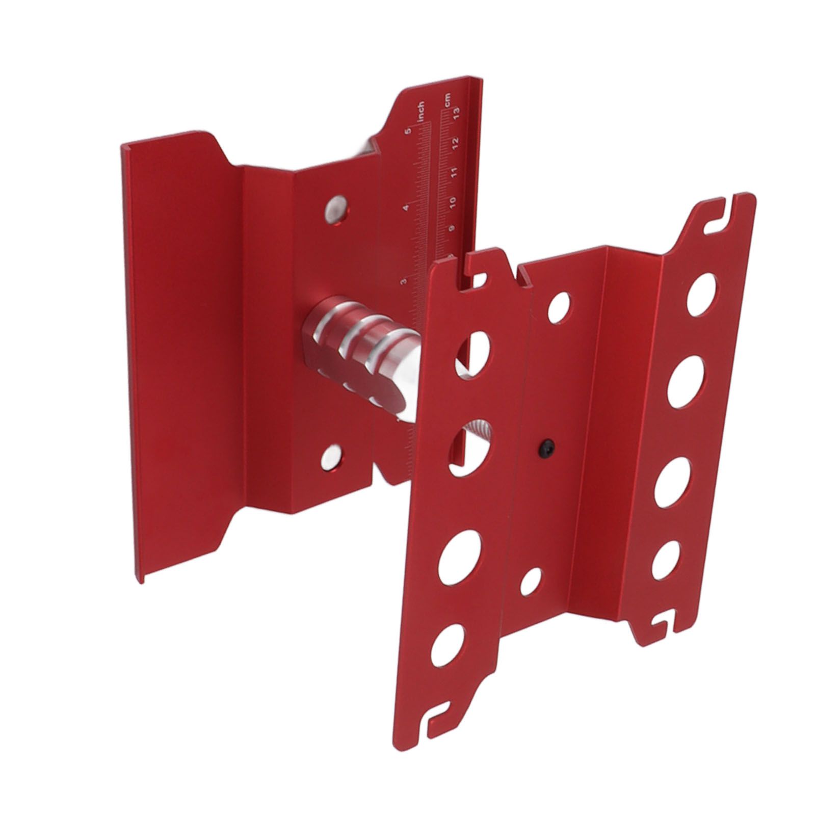RC Car Work Stand Aluminum Repair Workstation Model Repair Table With Accurate Scale 360 Degree Rotation Red - Image 8