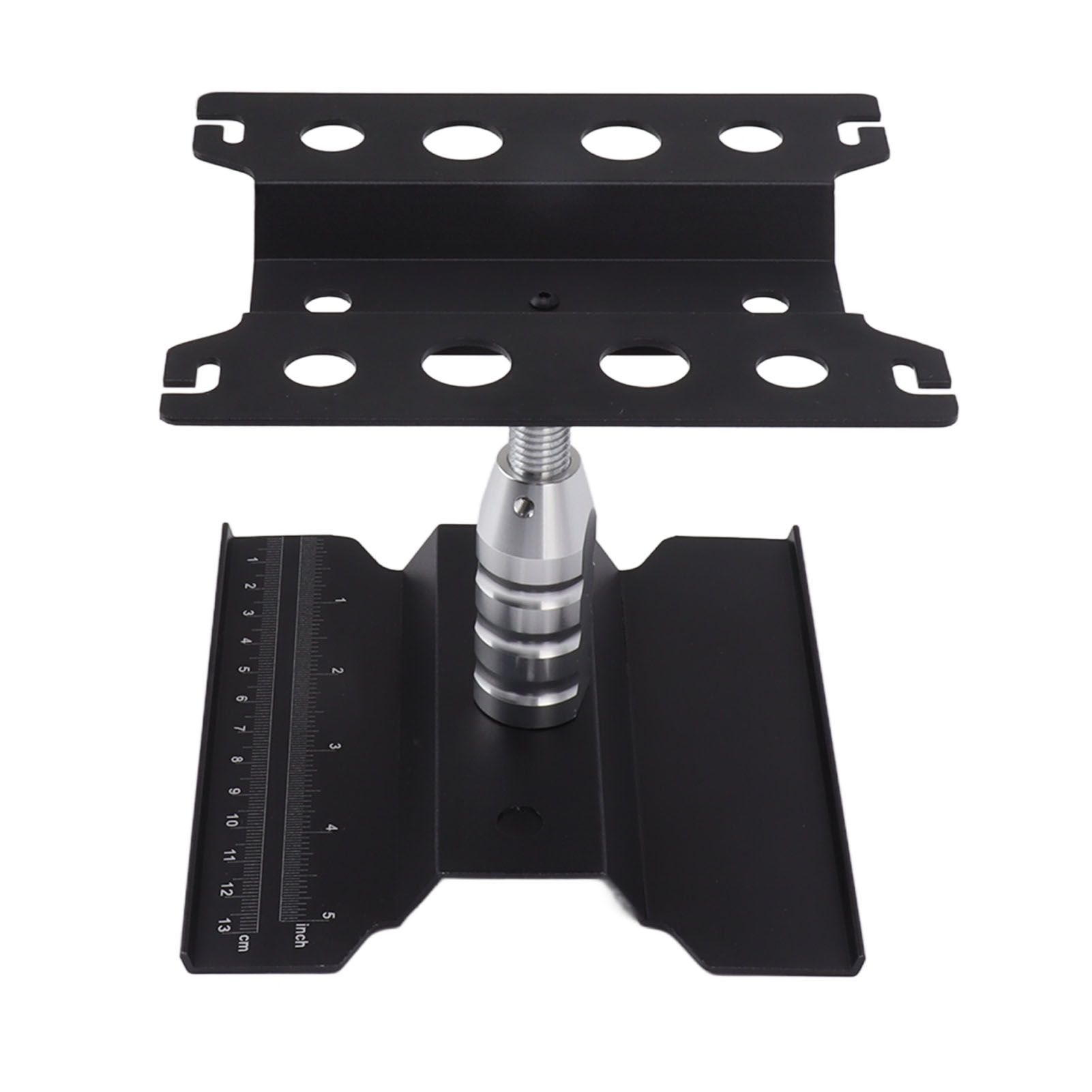 RC Car Work Stand Aluminum Repair Workstation Model Repair Table With Accurate Scale 360 Degree Rotation Black - Image 2