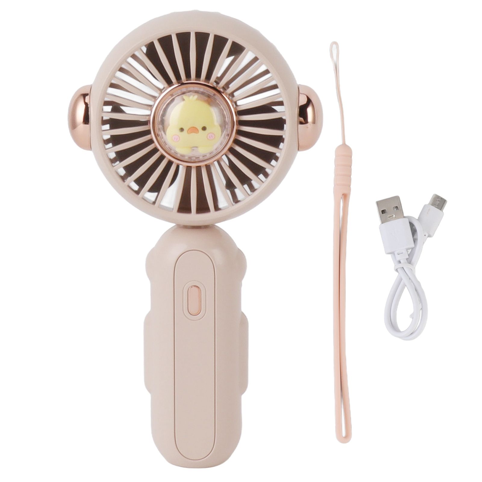 Foldable Mini Fan Cute Lightweight 900mAh Adjustable Low Noise Handheld Fan for Summer Pink - Image 1