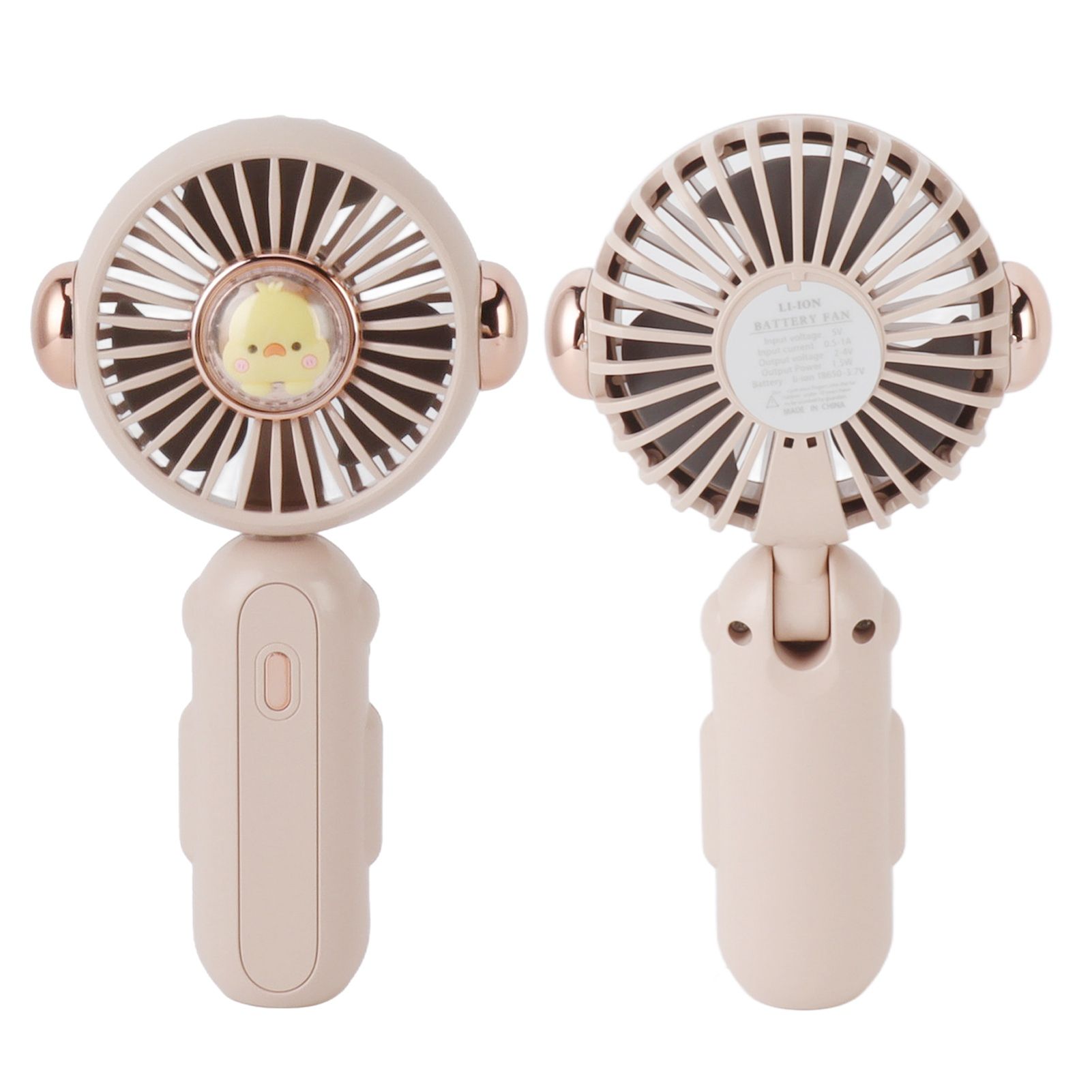 Foldable Mini Fan Cute Lightweight 900mAh Adjustable Low Noise Handheld Fan for Summer Pink - Image 7