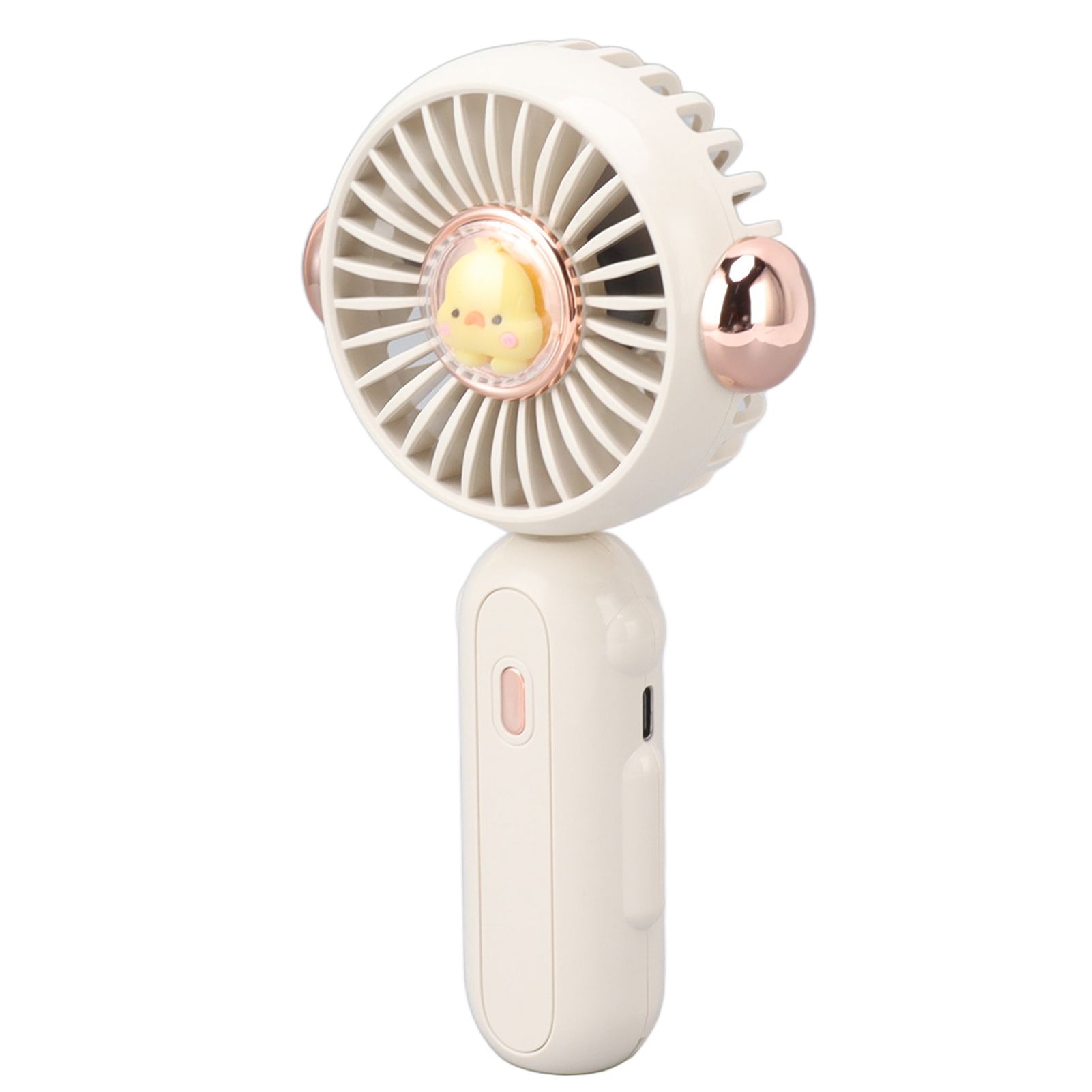 Foldable Mini Fan Cute Lightweight 900mAh Adjustable Low Noise Handheld Fan for Summer White - Image 4